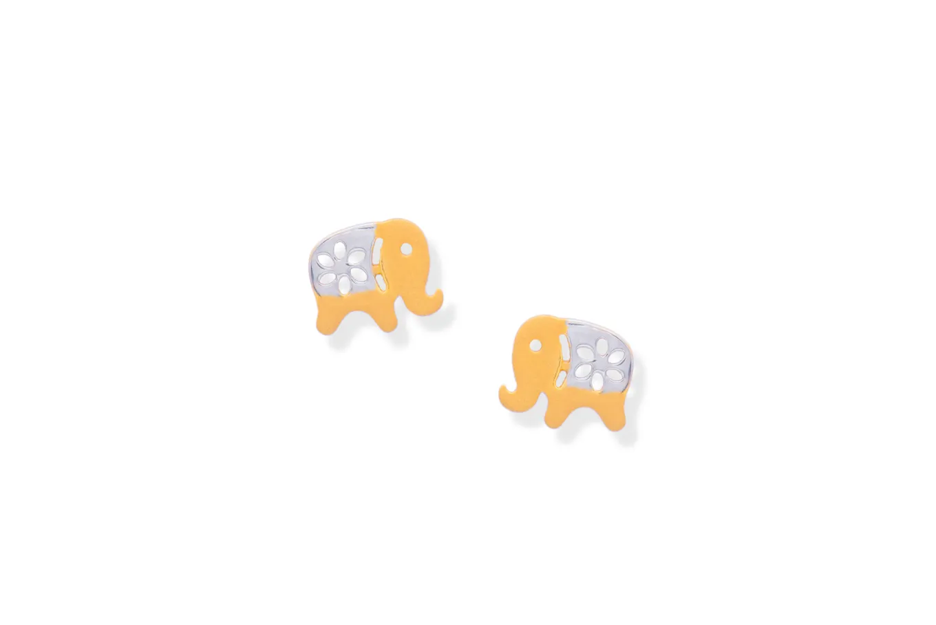 Golden elephant studs – handcrafted gold EARRINGS