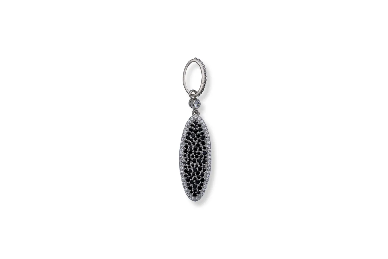 SILVER OVAL OPPULENCE PENDANT
