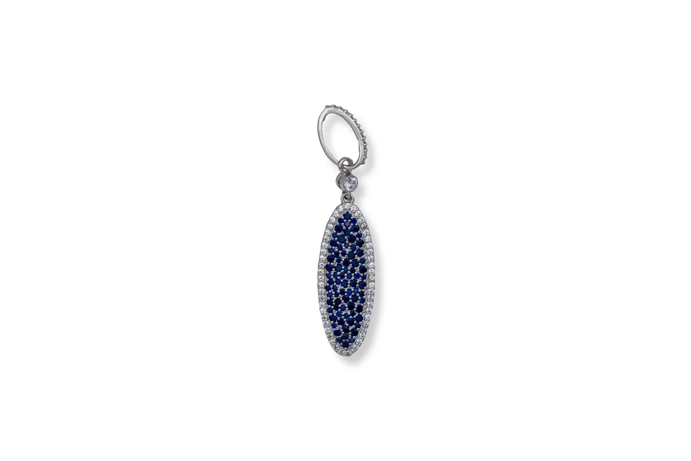 SILVER OVAL OPPULENCE PENDANT
