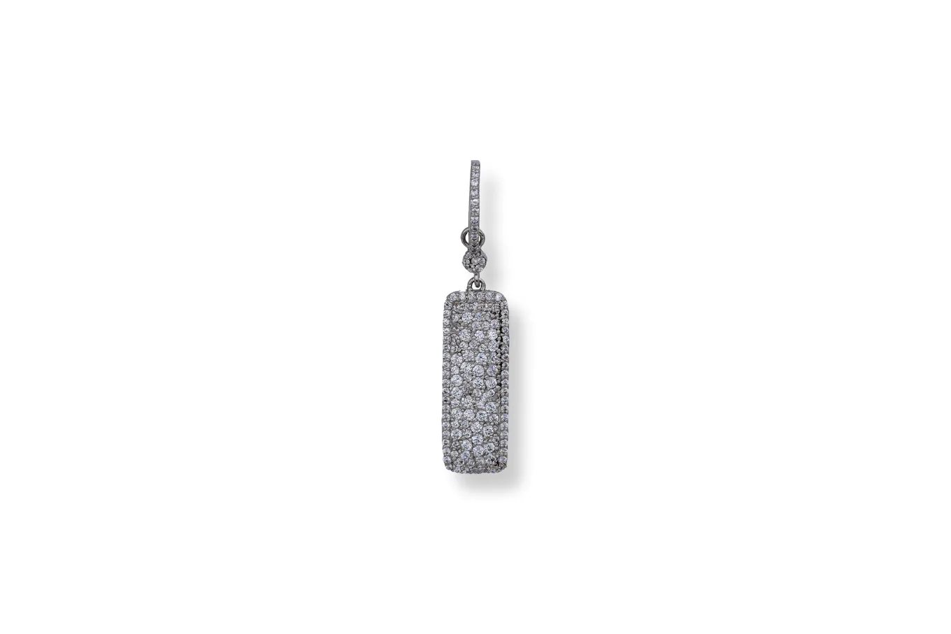 92.5 Silver Pave Stone Pendant