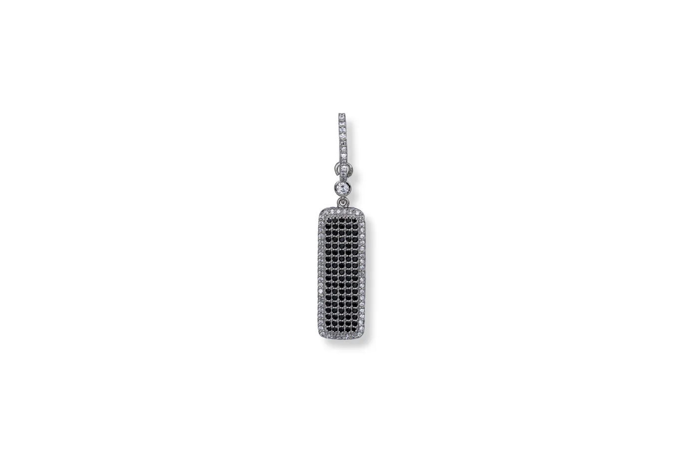 92.5 Silver Pave Stone Pendant
