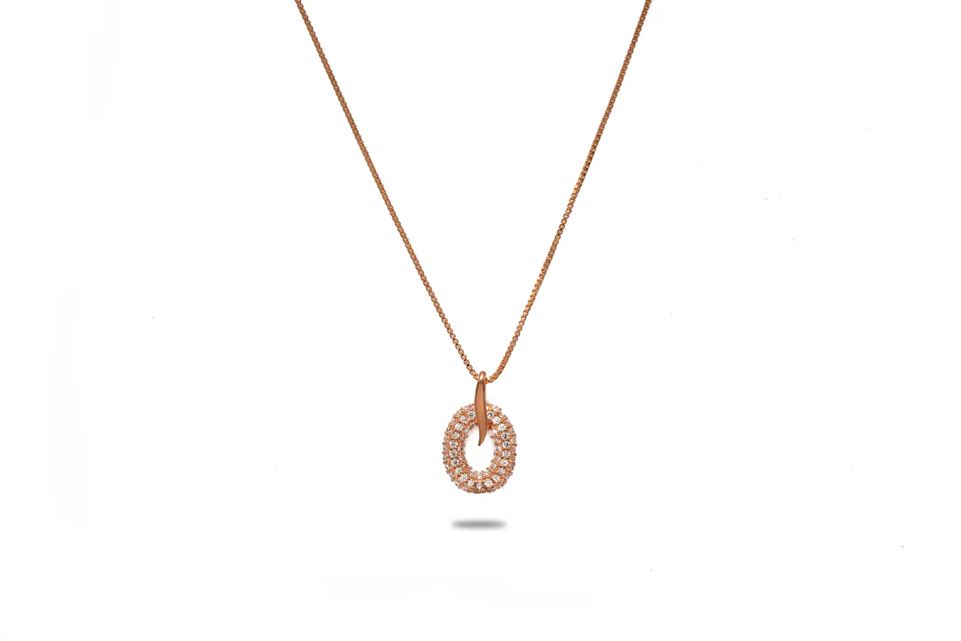 92.5 Silver Zircon Orbit Pendant