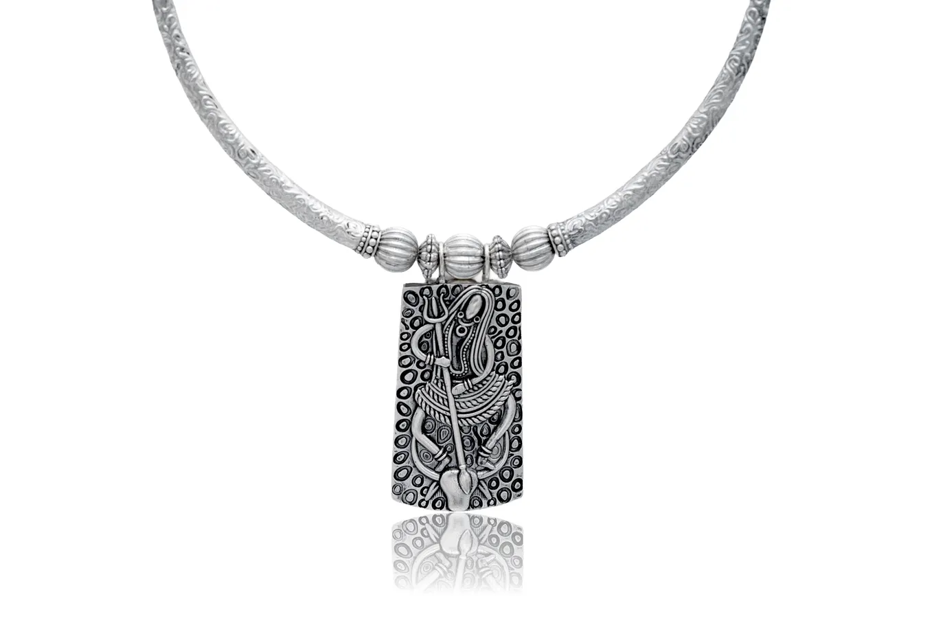TRIDHA SILVER NECKLACE SET