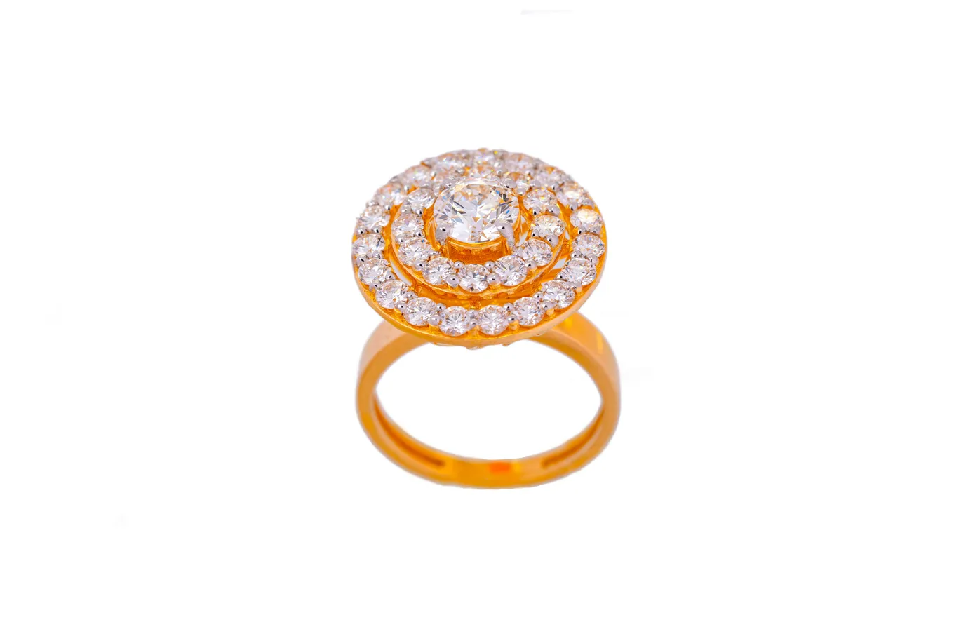 DIAMOND FLORAL RING (18K WITH NATURAL DIAMONDS)