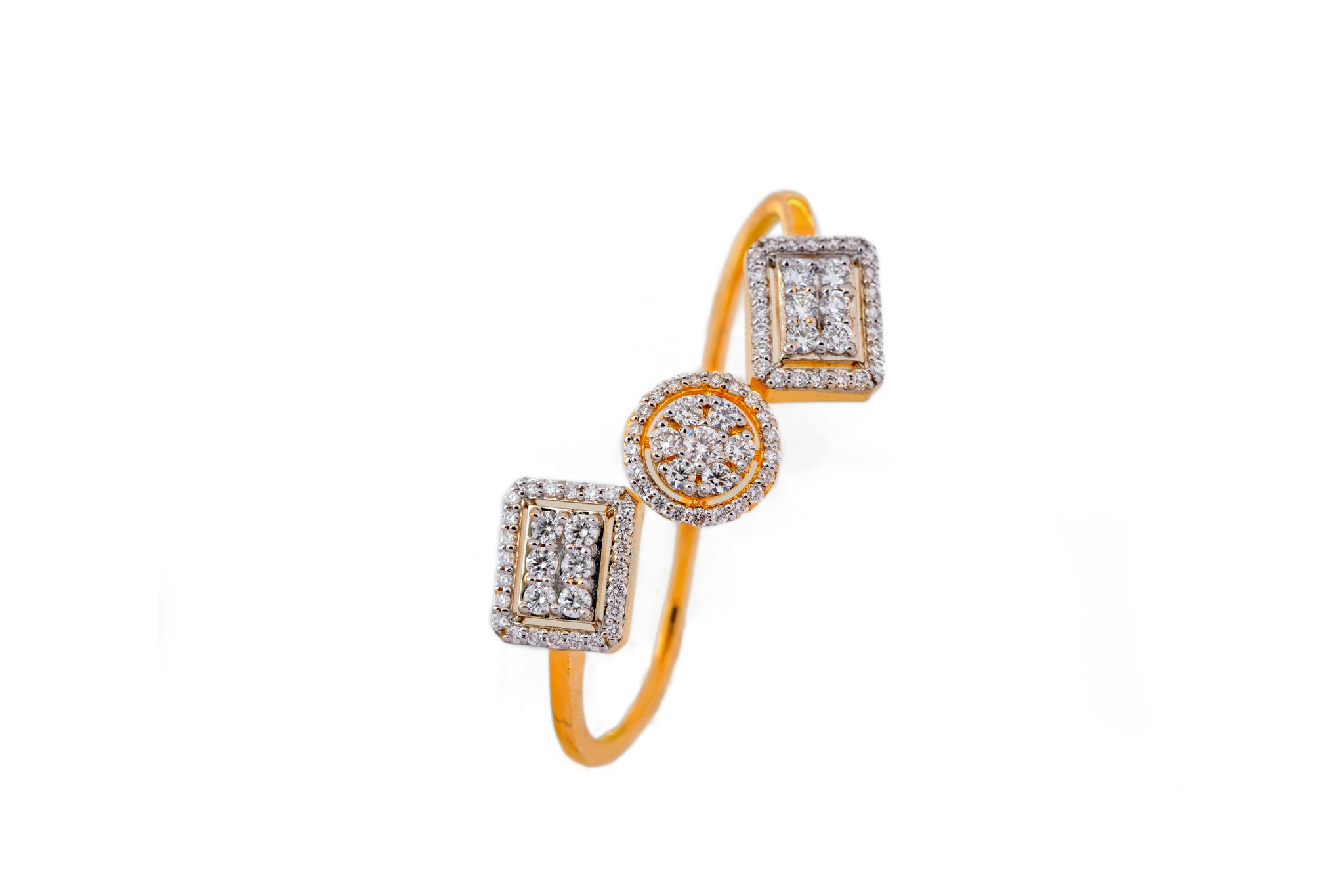 DUAL-FINGER DIAMOND RING (18K WITH NATURAL DIAMONDS)