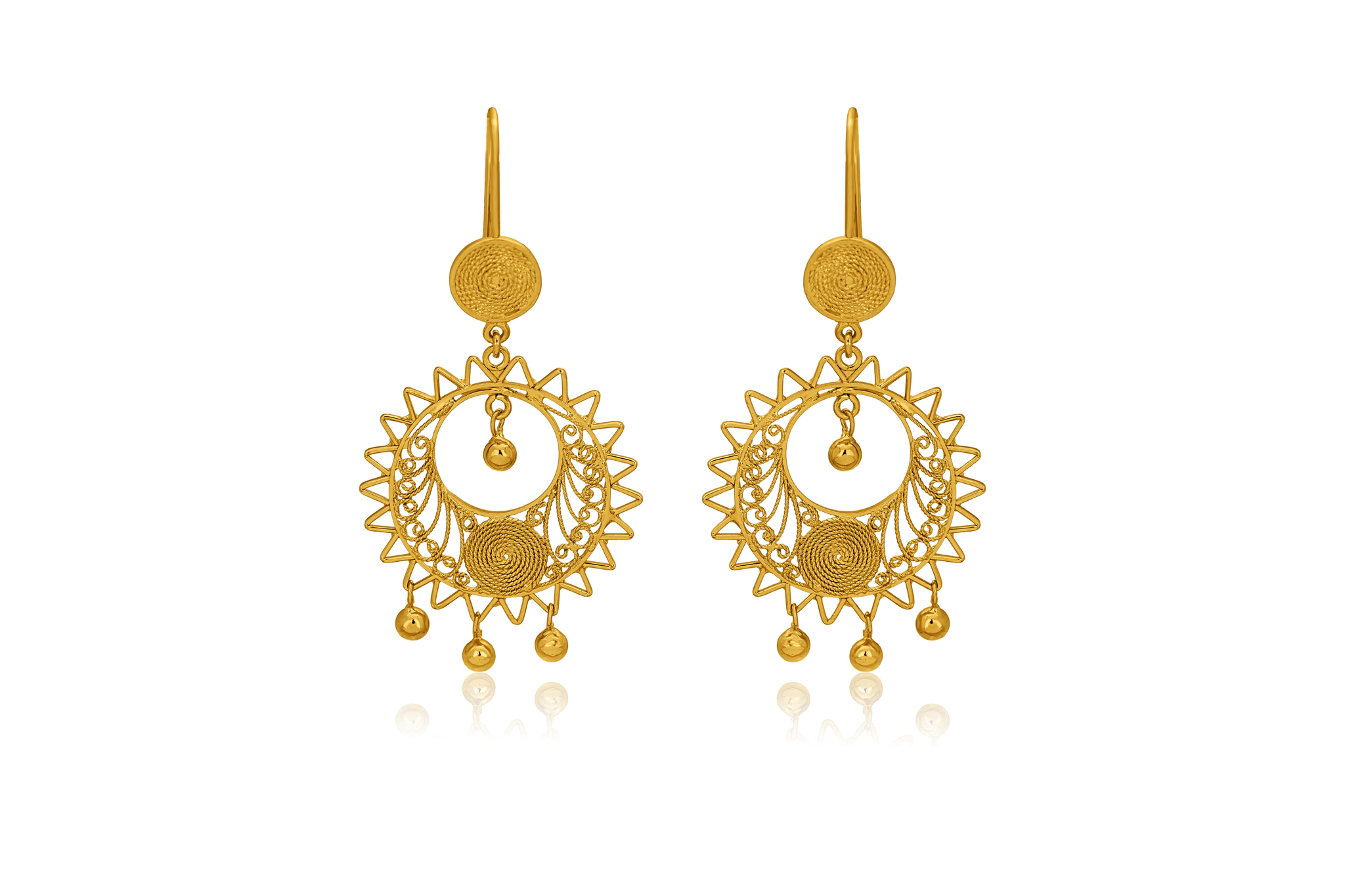 SILVER SITARA EARRINGS