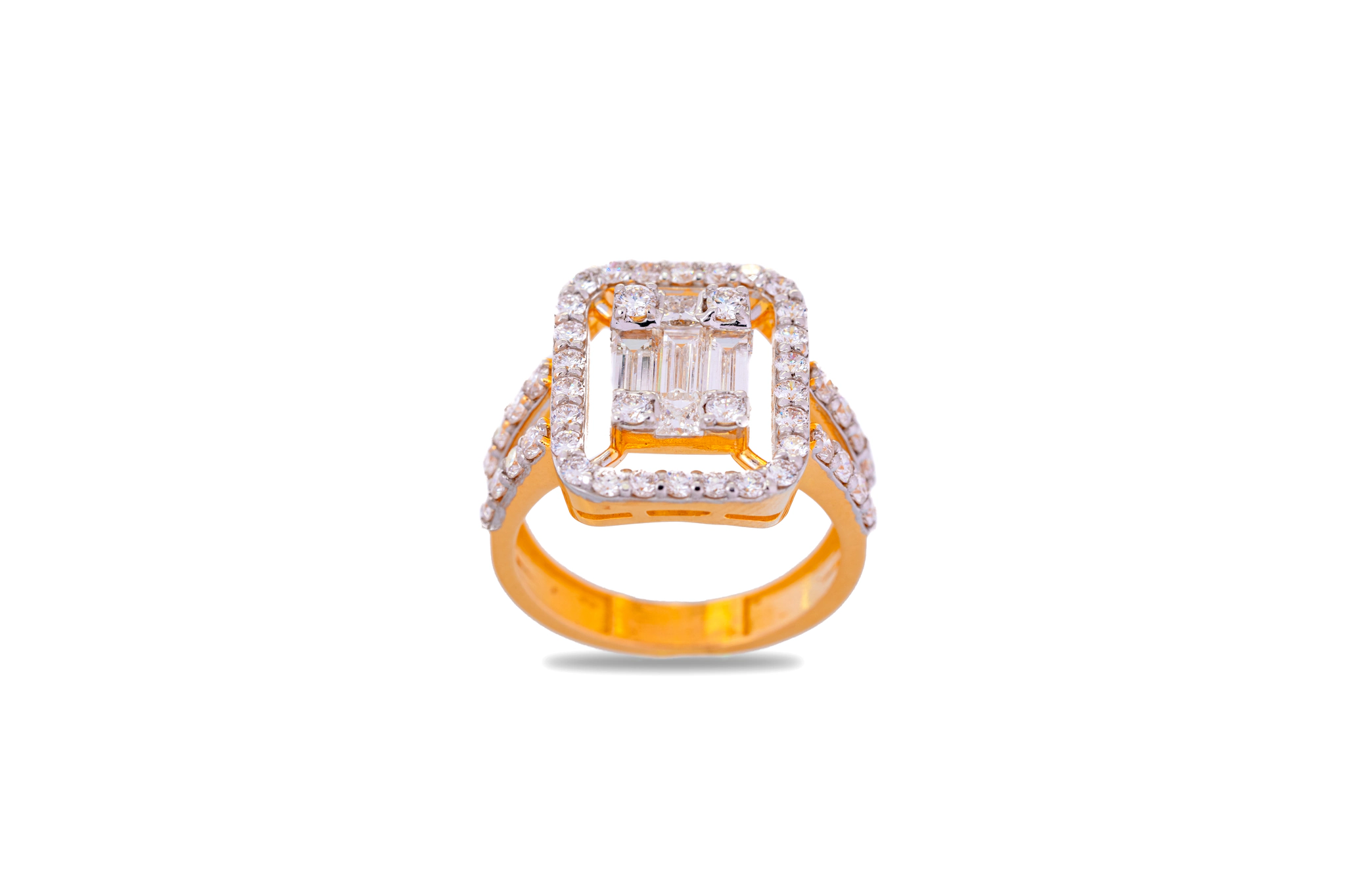 BAGUETTE BURST DIAMOND RING (18K WITH NATURAL DIAMONDS)