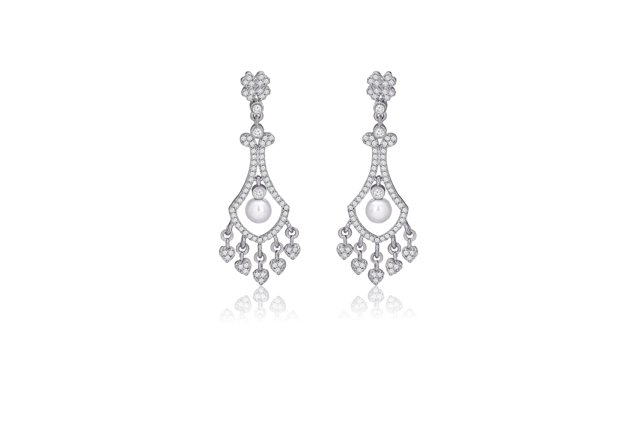 Silver love drop earrings – handcrafted silver EARRINGS