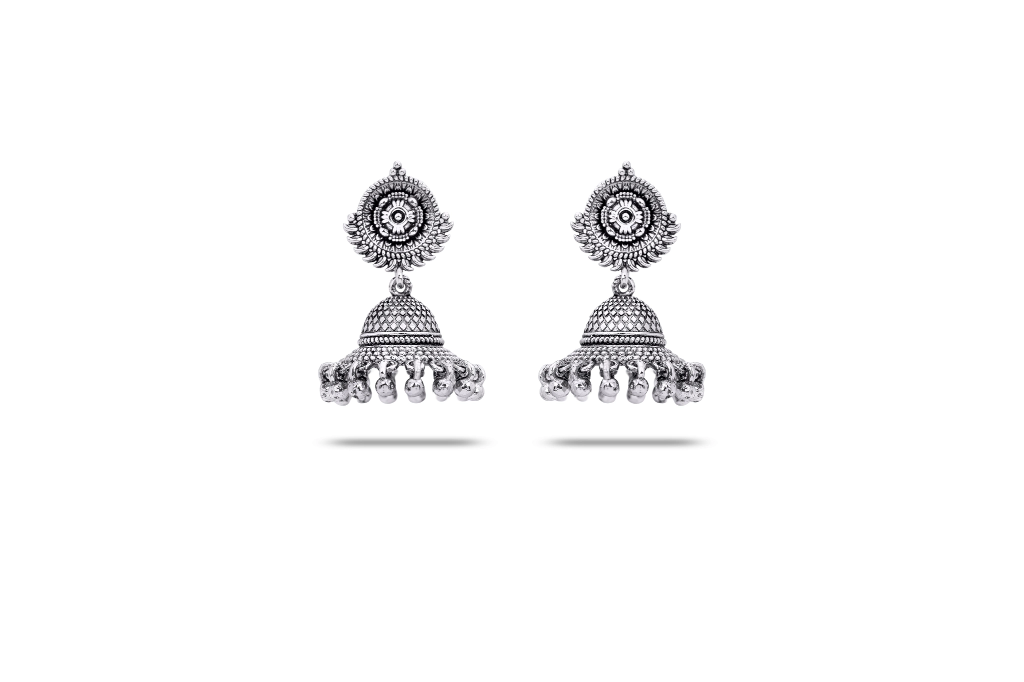SILVER CHANDRIKA JHUMKA