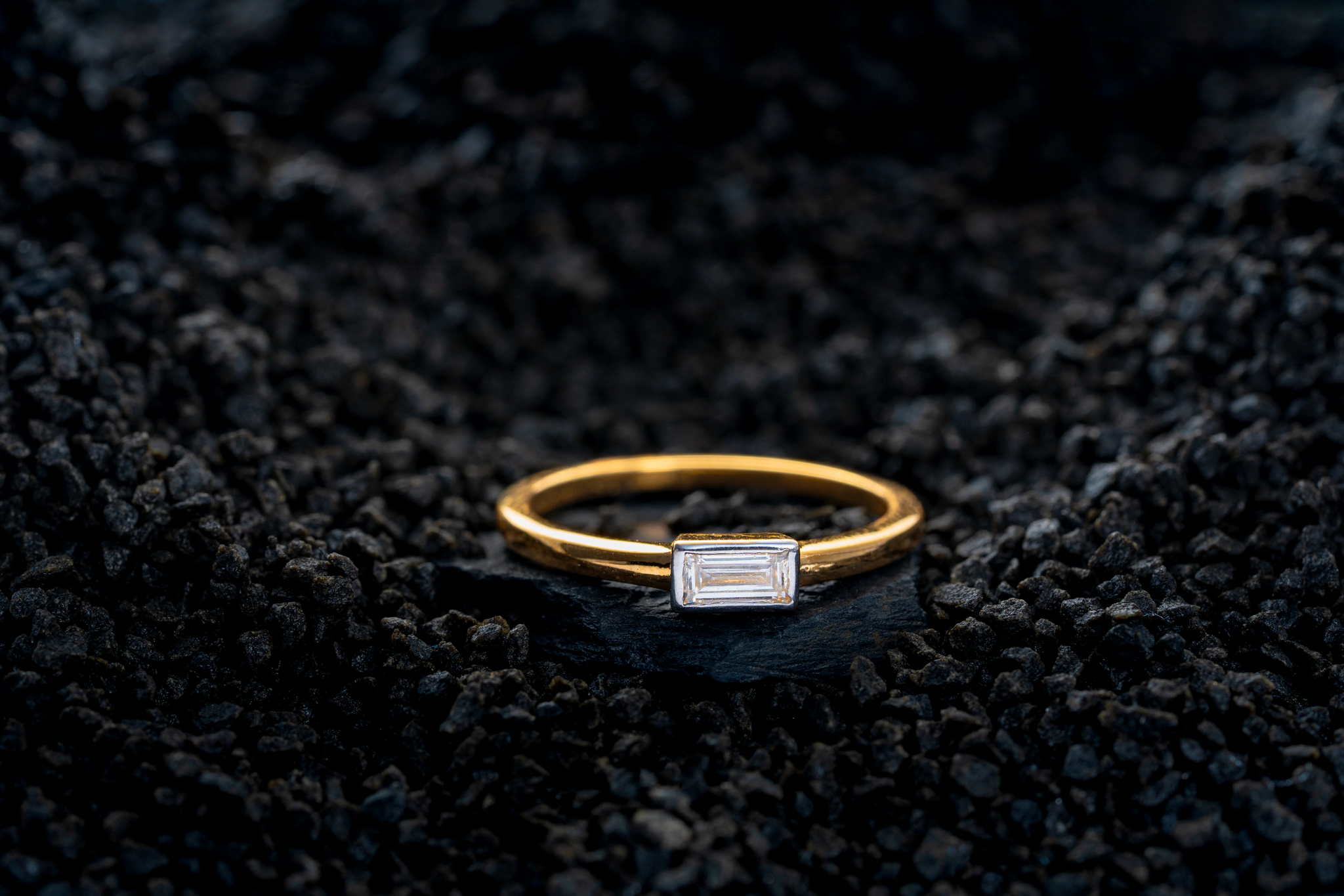 BEAUTIFUL BAGUETTE DIAMOND RING (18K WITH LAB GROWN DIAMONDS)