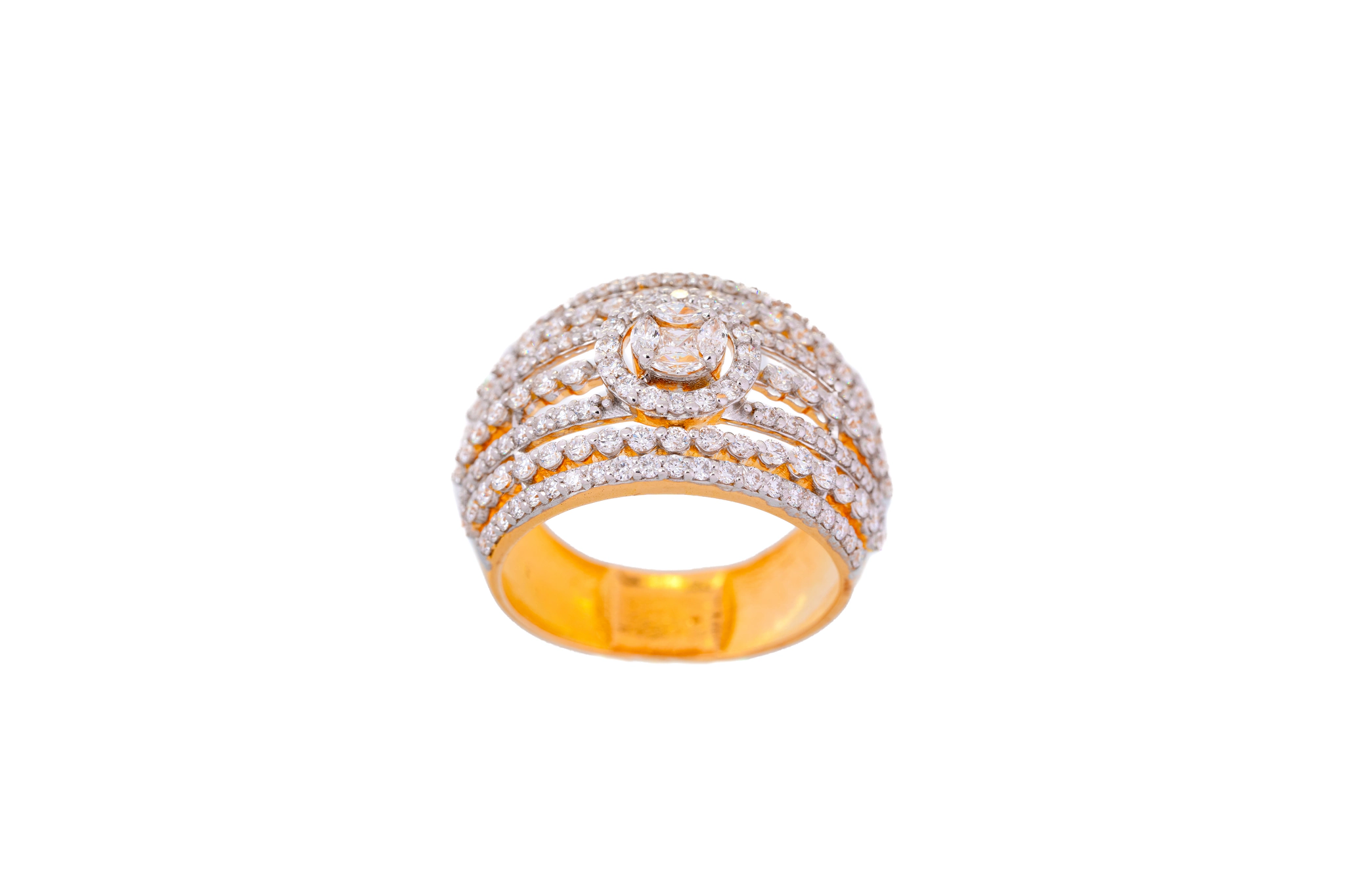 SPARKLING GRID DIAMOND RING (18K WITH NATURAL DIAMONDS)