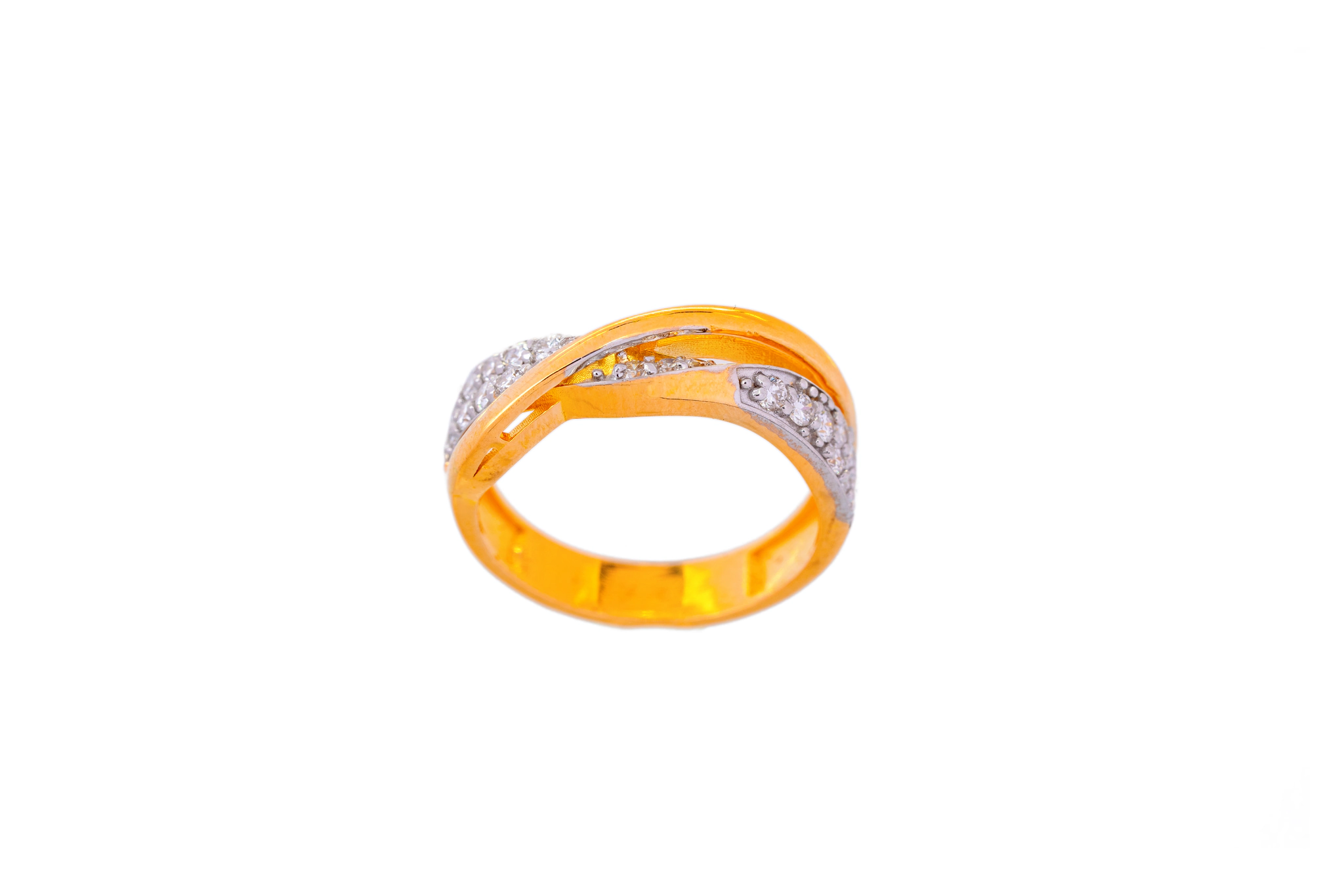 GRACEFUL WAVY RING(18K WITH NATURAL DIAMONDS)