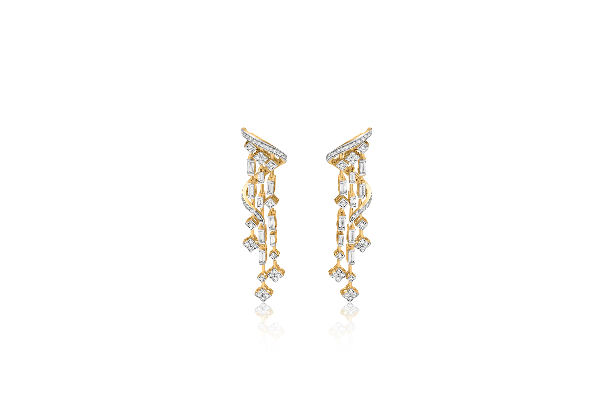 WHISPERS OF ELEGANCE DIAMOND EARRINGS(14K WITH LAB GROWN DIAMONDS)