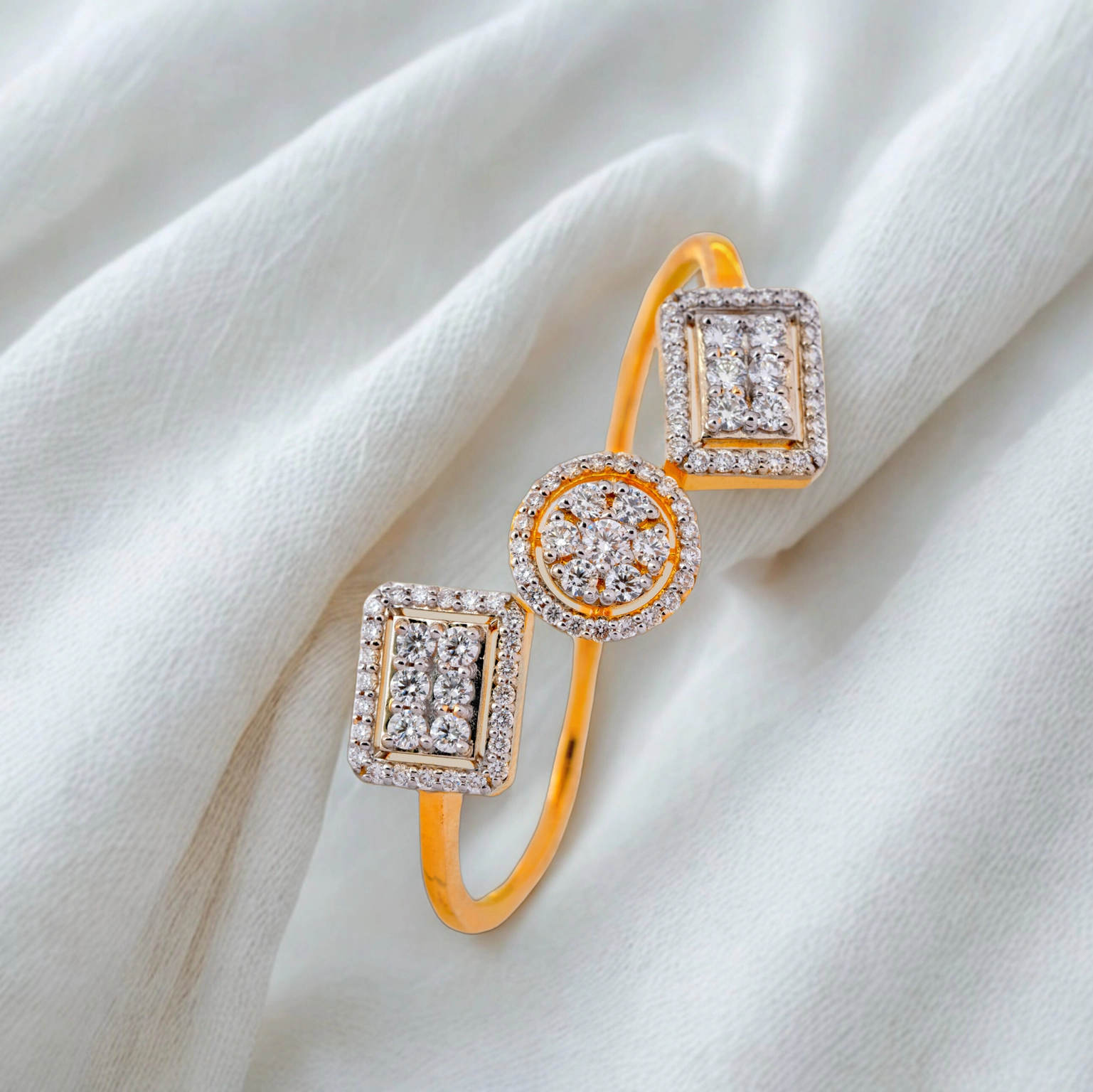 DUAL-FINGER DIAMOND RING (14K WITH  LAB GROWN DIAMONDS)
