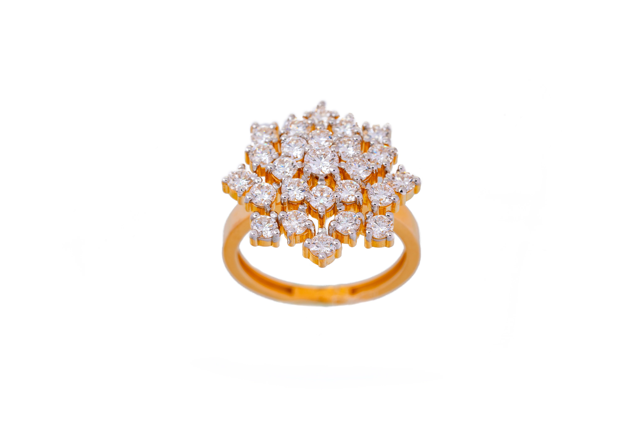 GORGEOUS FLORAL RING (18K WITH NATURAL DIAMONDS)