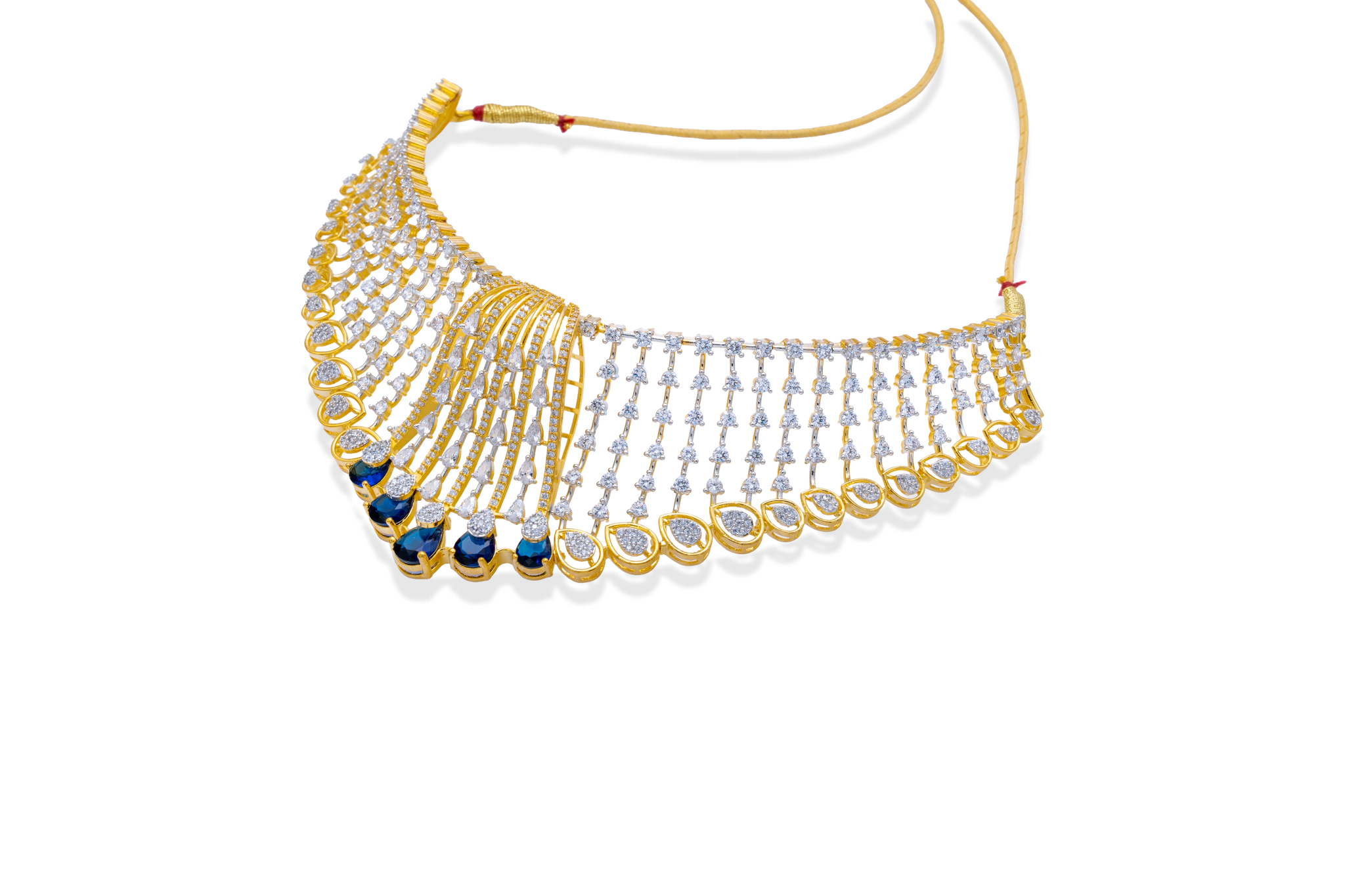 BLUE AURA SILVER NECKLACE SET