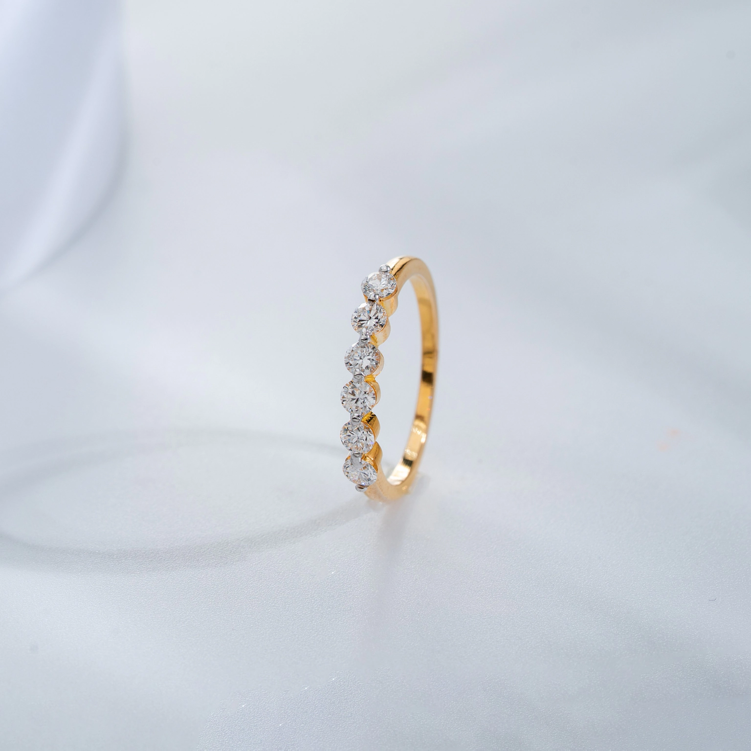 CASCADE DIAMOND RING (14K WITH LAB GROWN DIAMONDS)