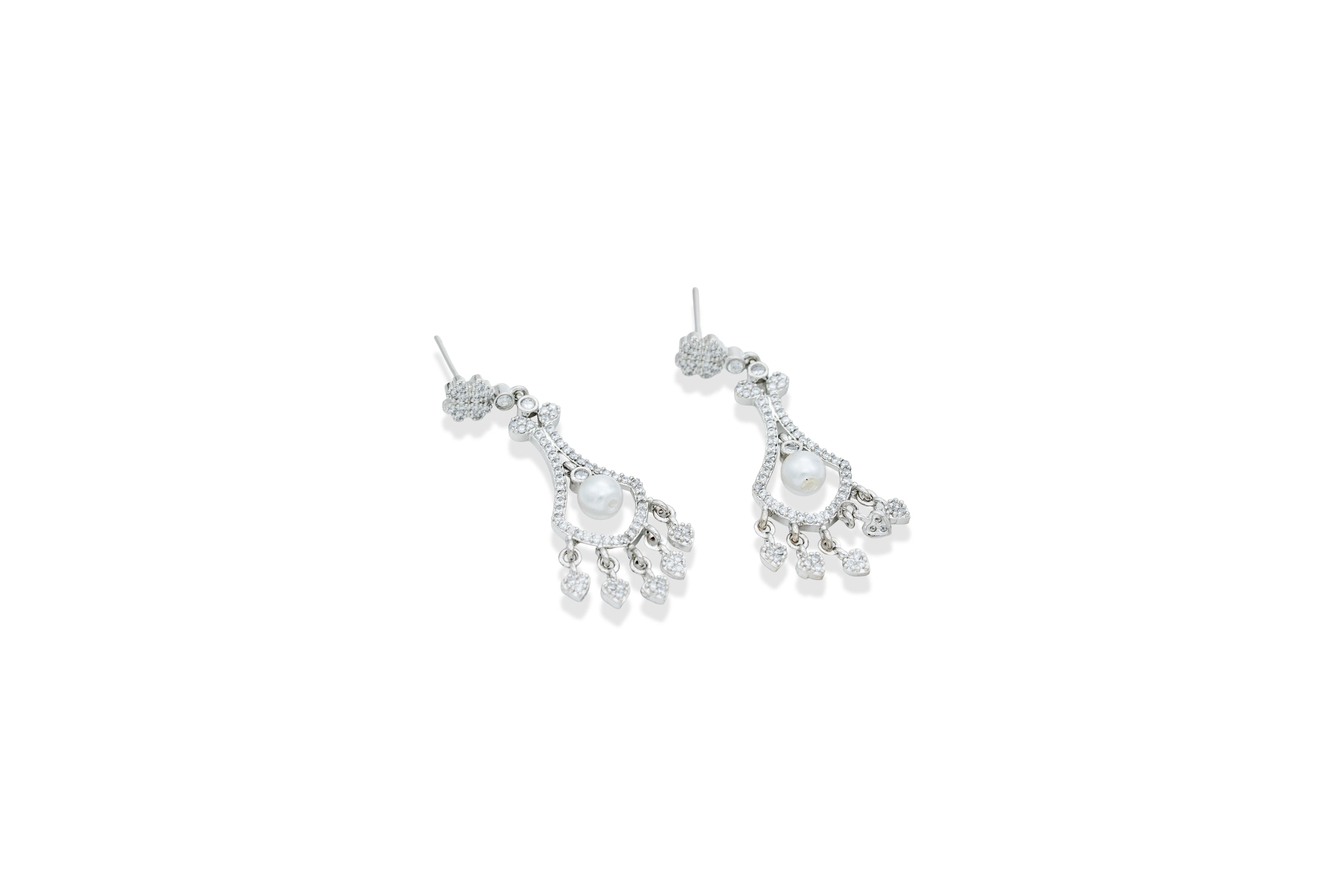 SILVER LOVE DROP EARRINGS