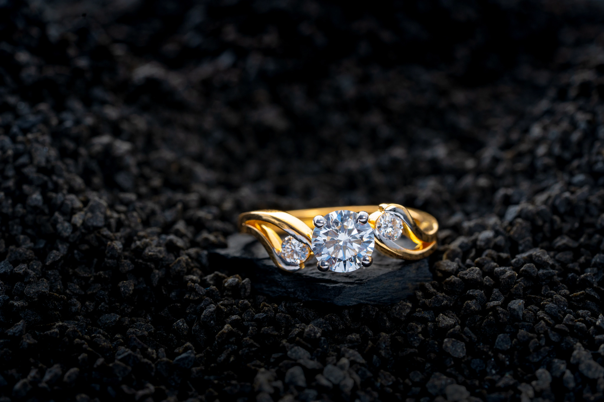 TRIO DIAMOND RING (14K WITH NATURAL DIAMONDS)