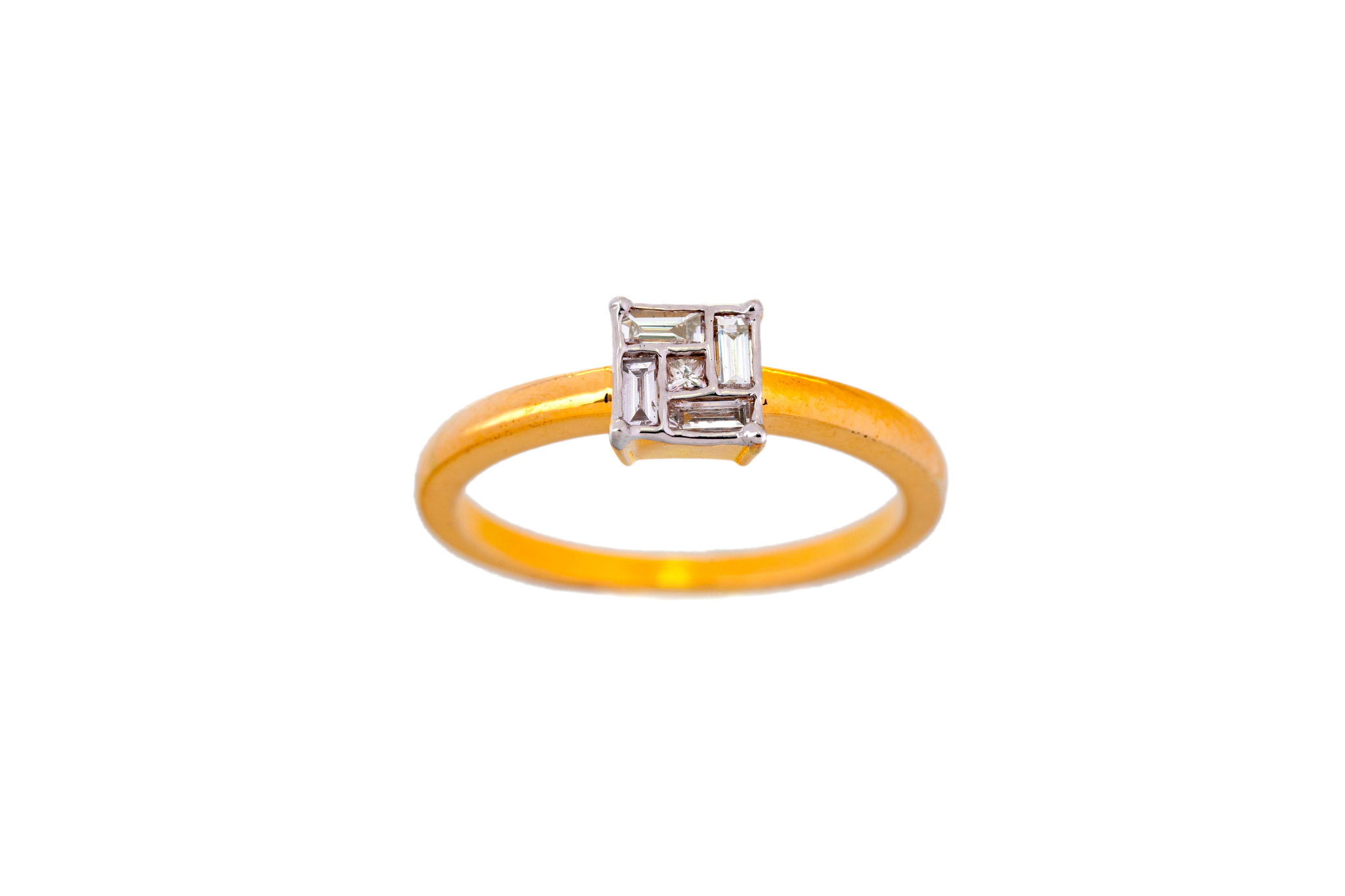 BAGUETTE BLISS DIAMOND RING(18K WITH NATURAL DIAMONDS)