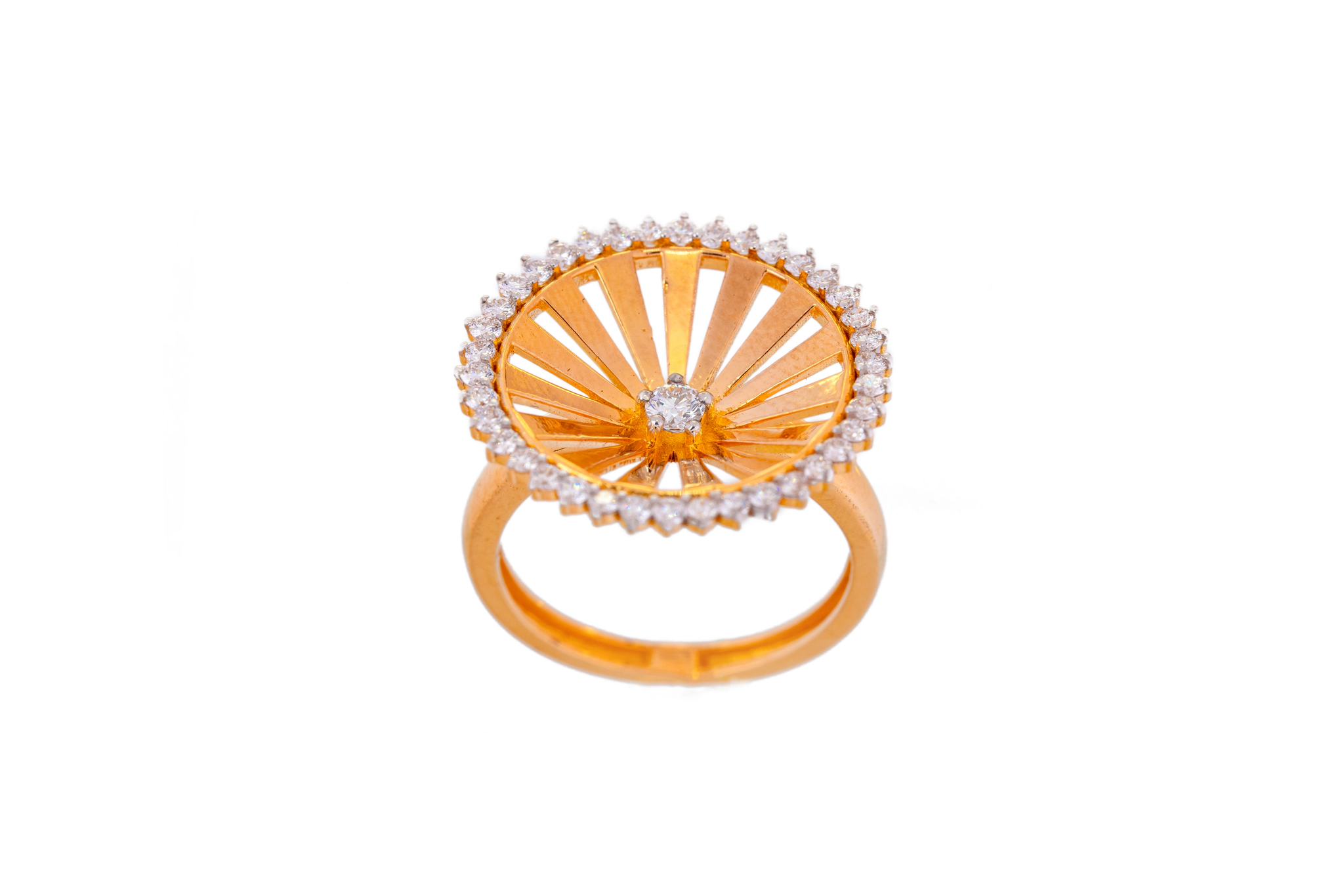 GOLDEN SUN DIAMOND RING (18K WITH NATURAL DIAMONDS)