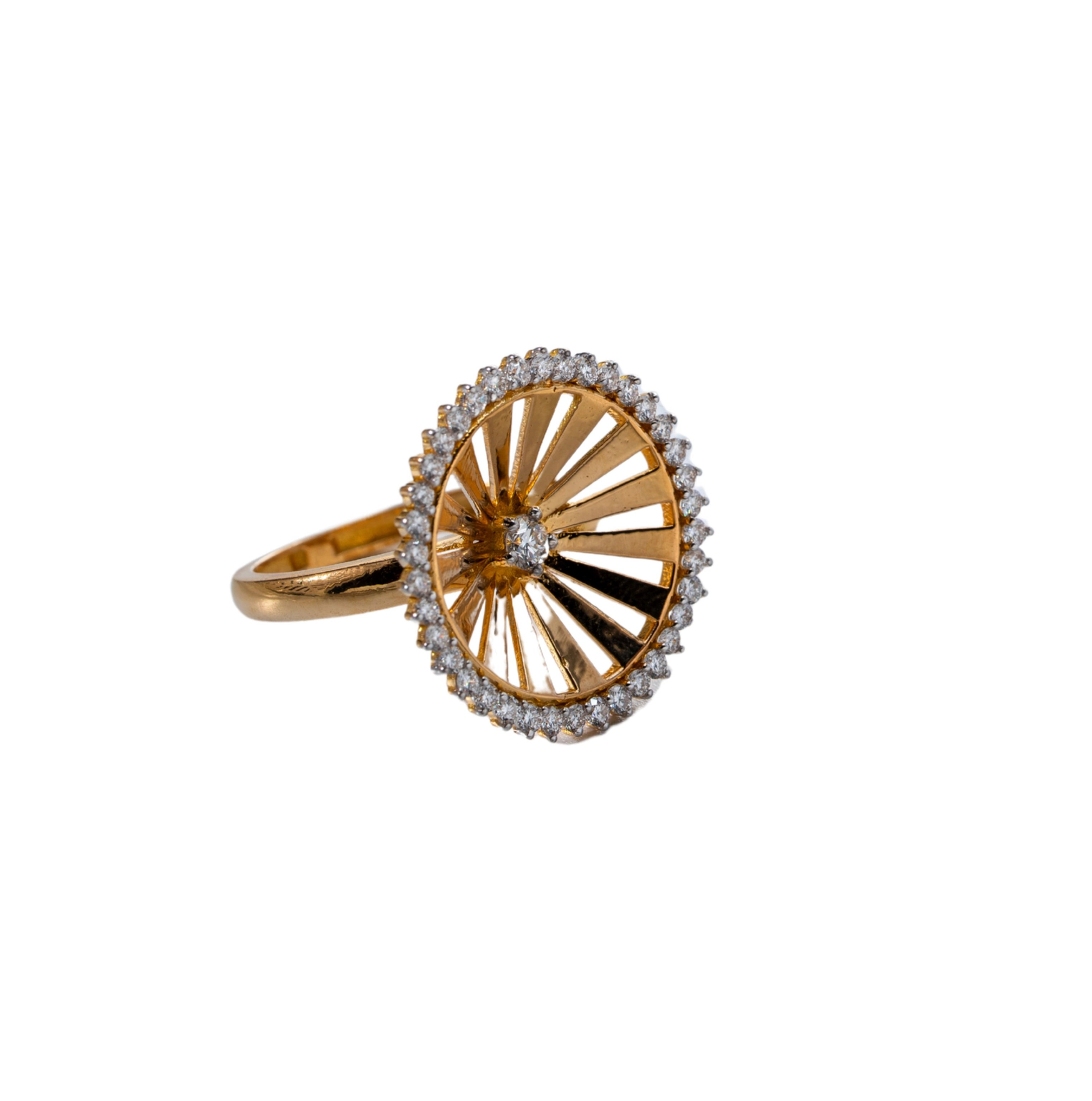 GOLDEN SUN DIAMOND RING (14K WITH NATURAL DIAMONDS)