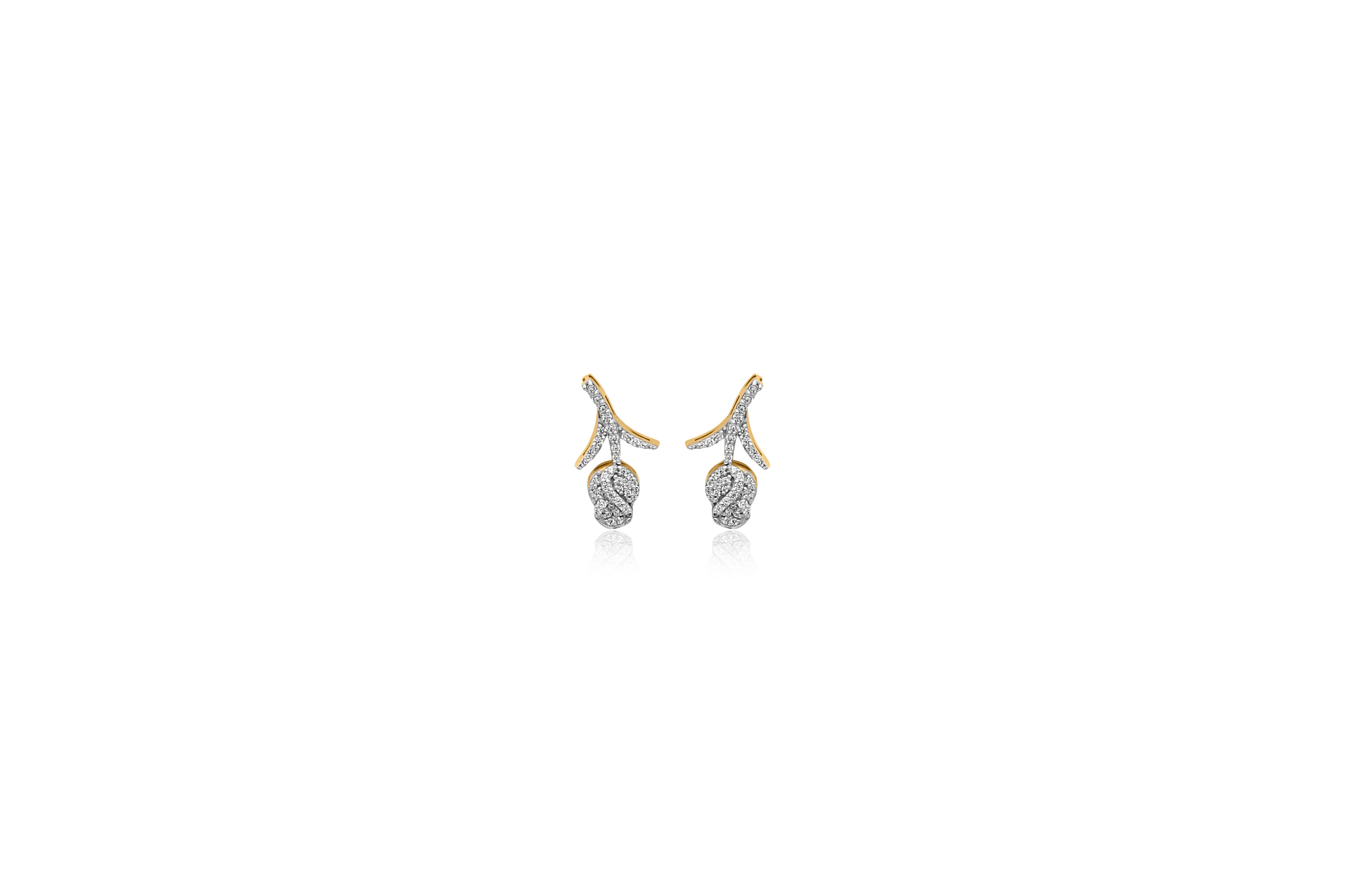 SHINNING ROSE DROP EARRINGS (18K WITH NATURAL DIAMONDS)