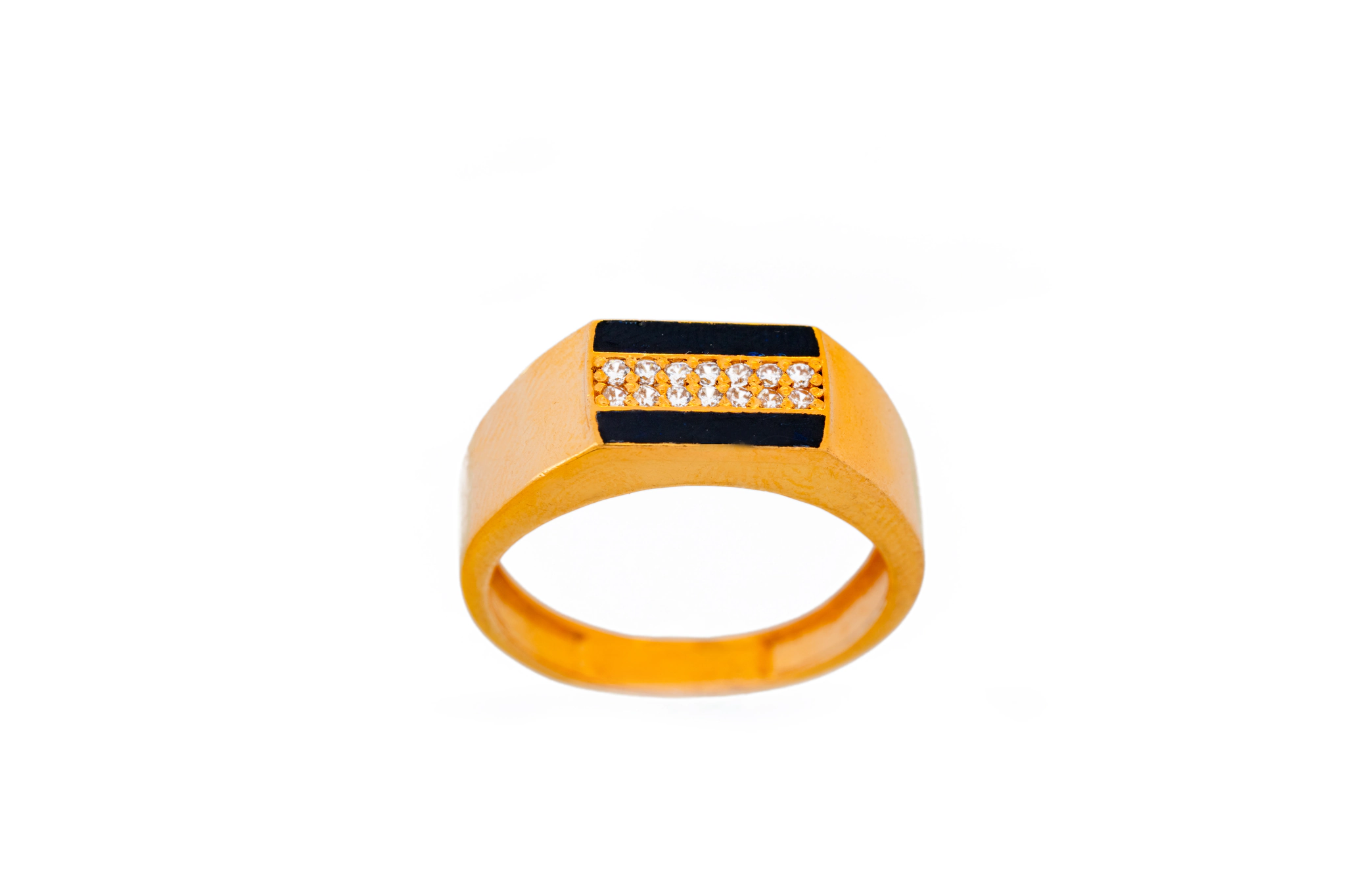 Sparkling Men's Gold Ring