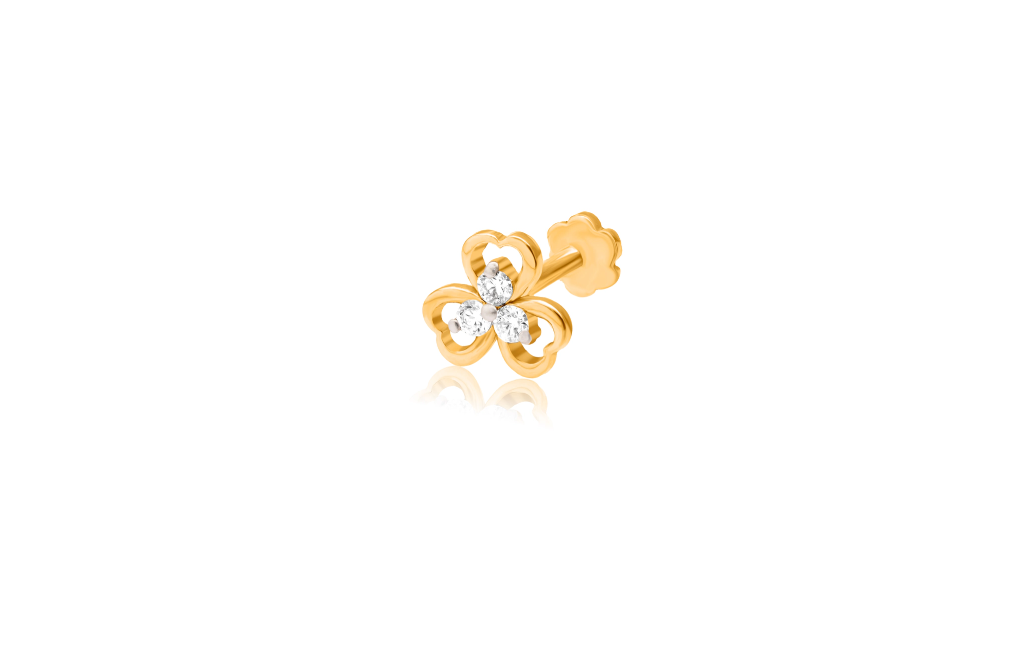 GLOWING FLORAL DIAMOND NOSEPIN (18K WITH LAB GROWN DIAMONDS)