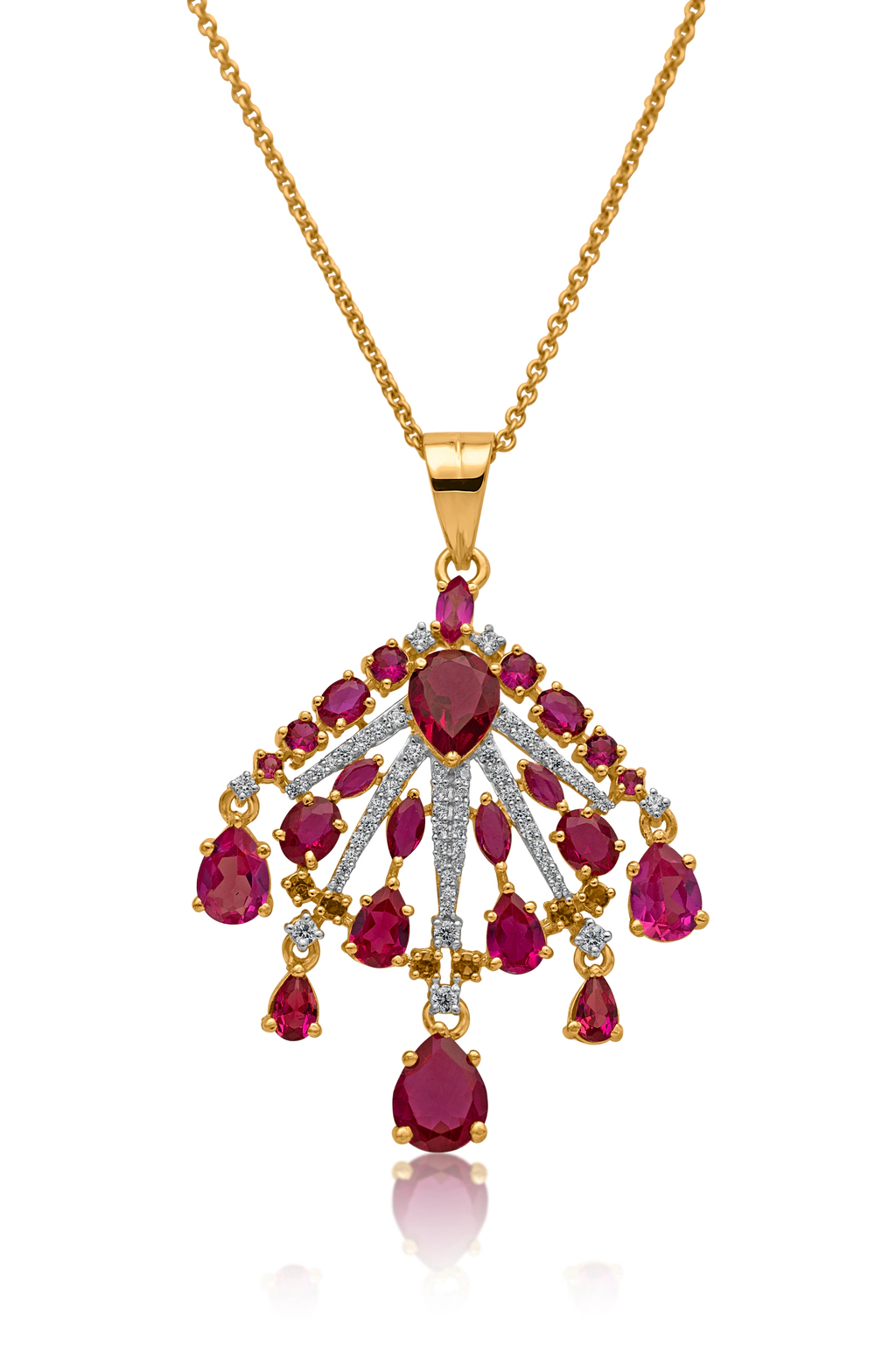 ROUGE REGALIA DIAMOND PENDANT(18K WITH LAB GROWN DIAMONDS)