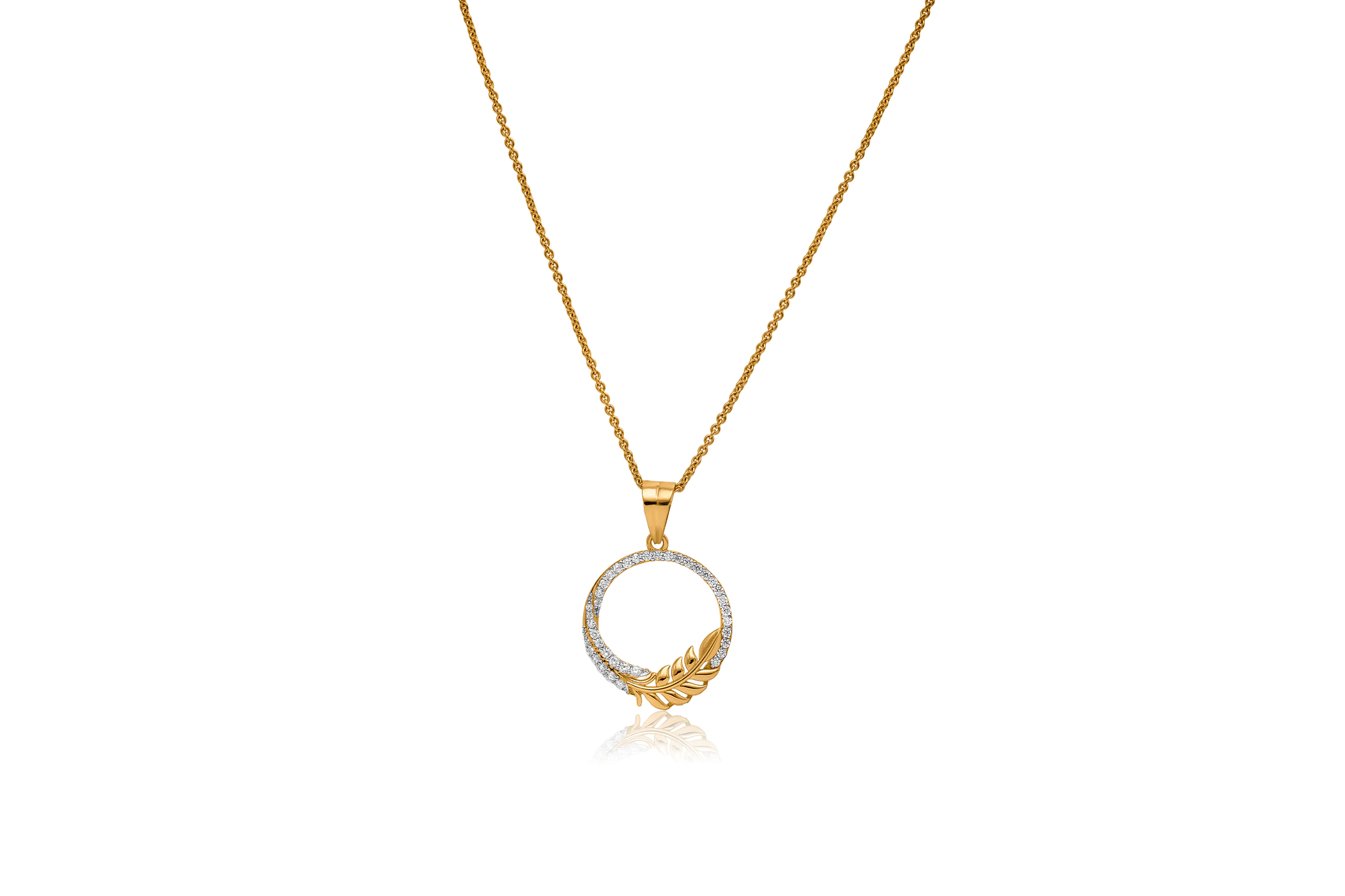 GRACIOUS CIRCULAR DIAMOND PENDANT (18K WITH NATURAL DIAMONDS)