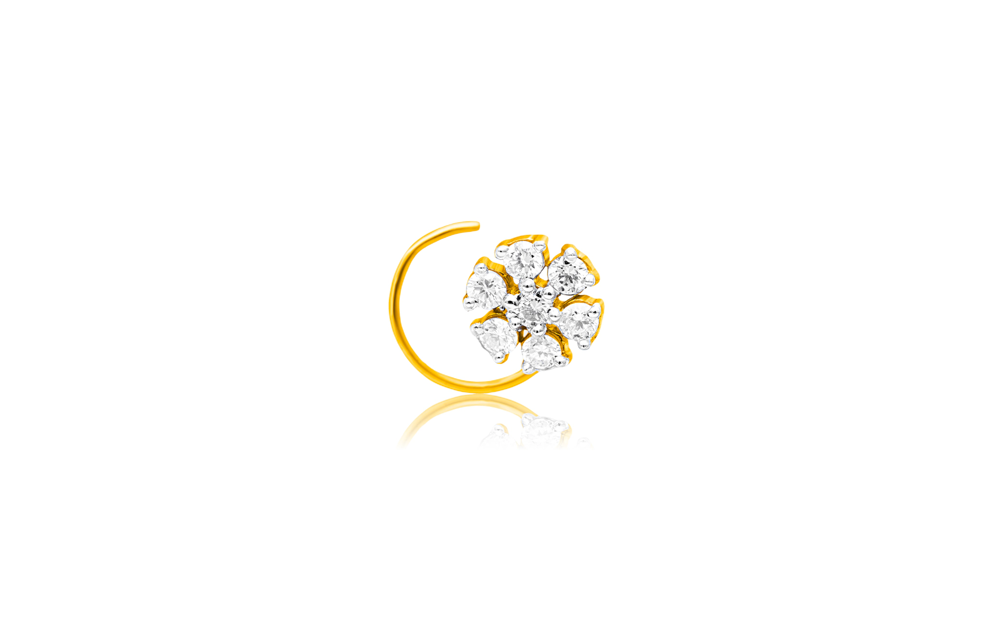 FLORAL DIAMOND NOSEPIN (18K WITH NATURAL DIAMONDS)