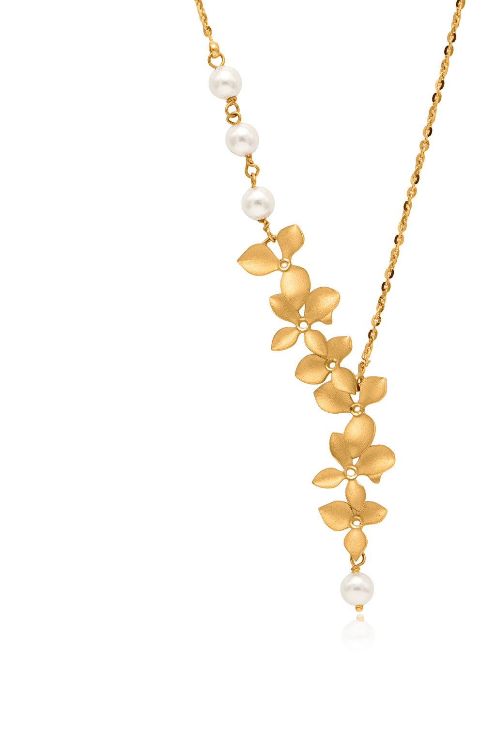 22K GOLD LUXE FLORAL NECKLACE