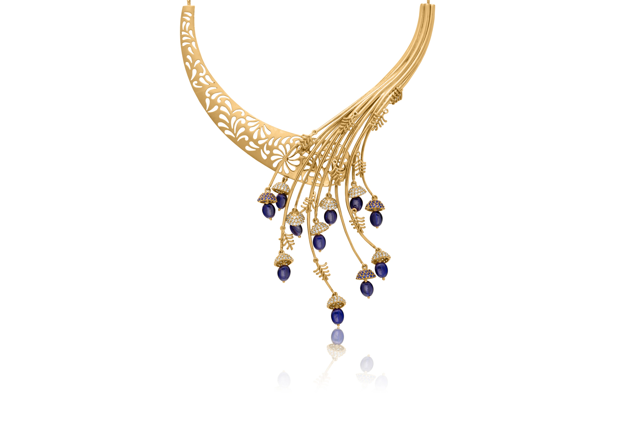 AZURE DROP GOLD NECKLACE