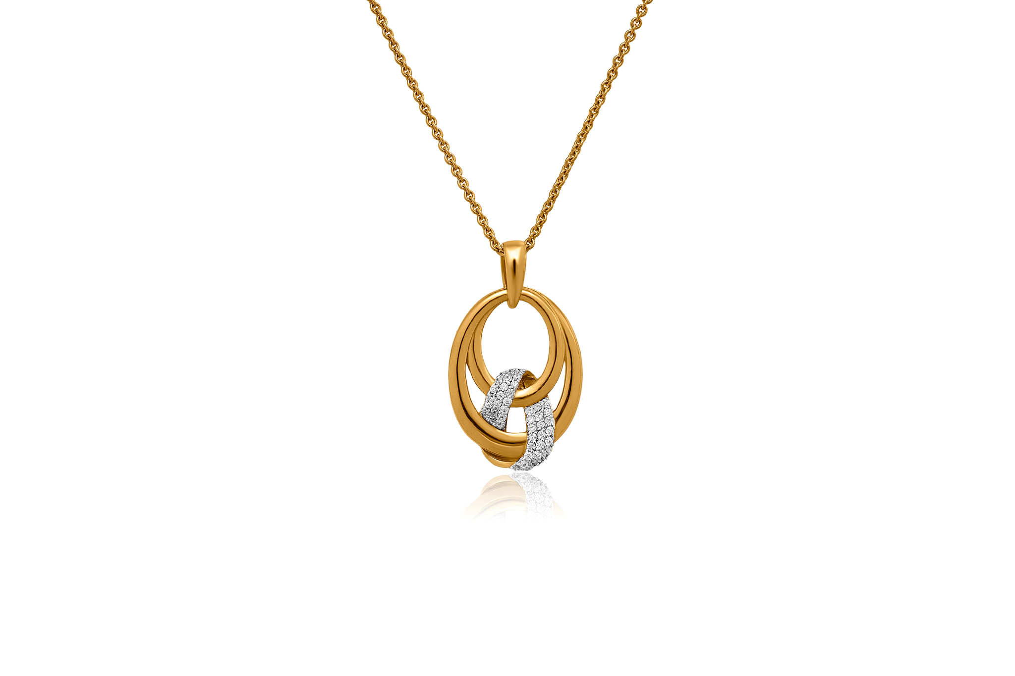 CONTEMPORARY GRACE DIAMOND PENDANT  (18K WITH NATURAL DIAMONDS)
