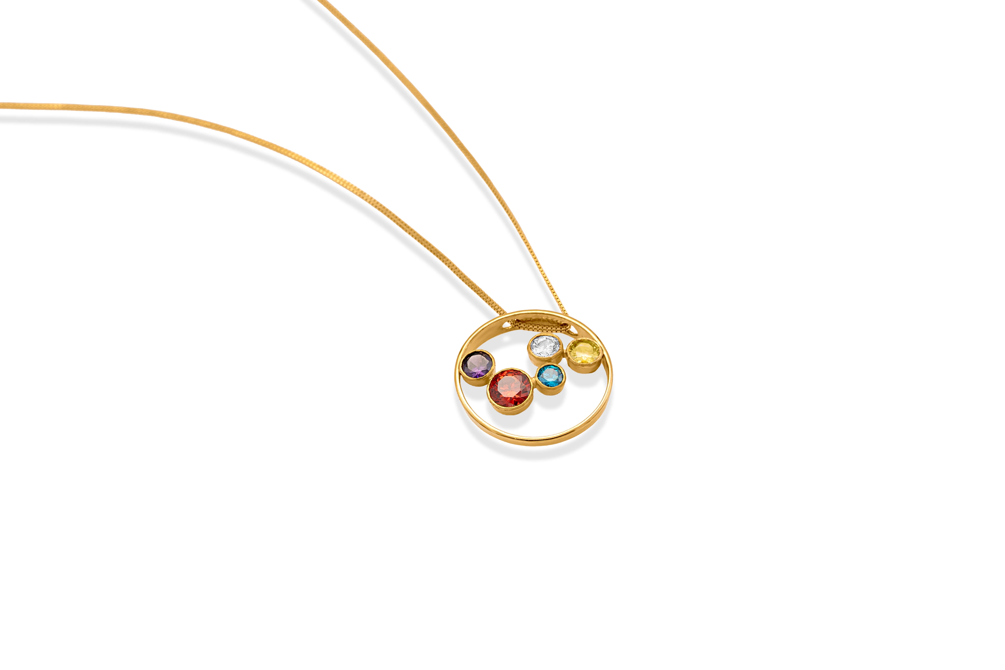 Rainbow gold pendant – handcrafted gold PENDANTS