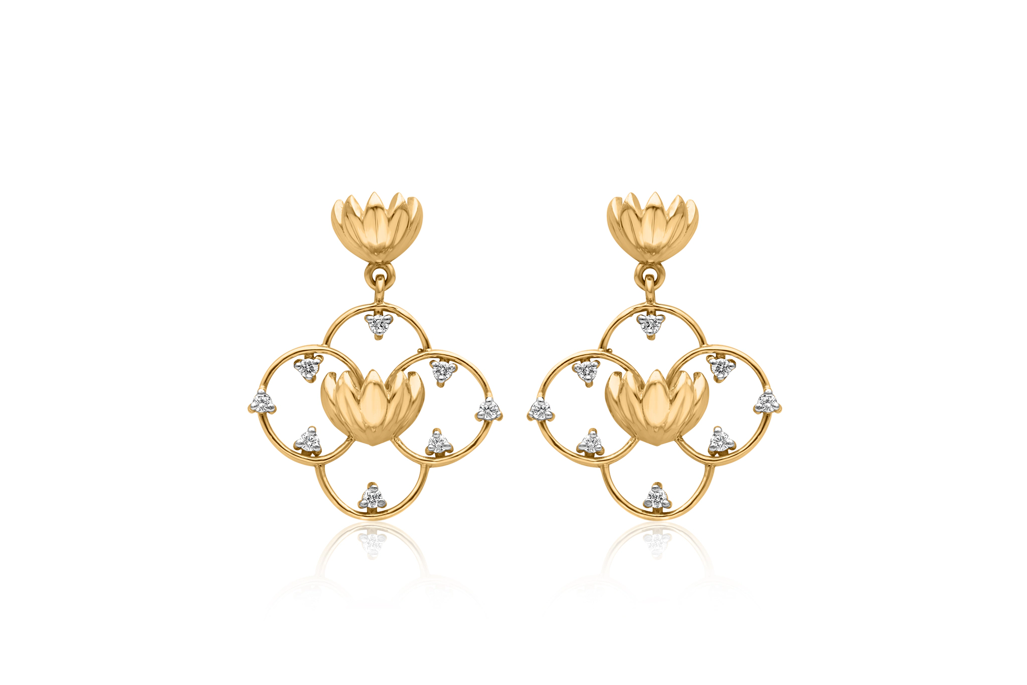 LOTUS BLOOM NECKLACE(18K WITH LAB GROWN DIAMONDS)