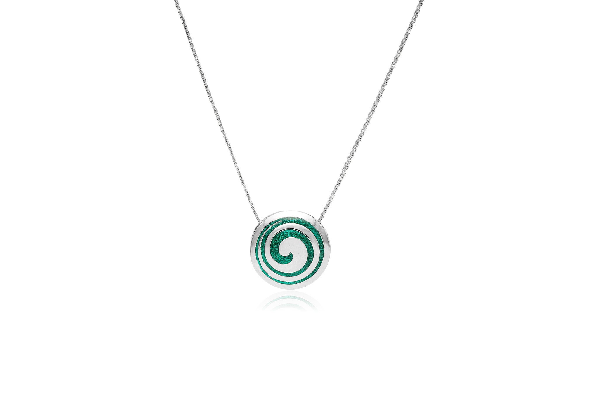 SILVER WHIRL PENDANT SET