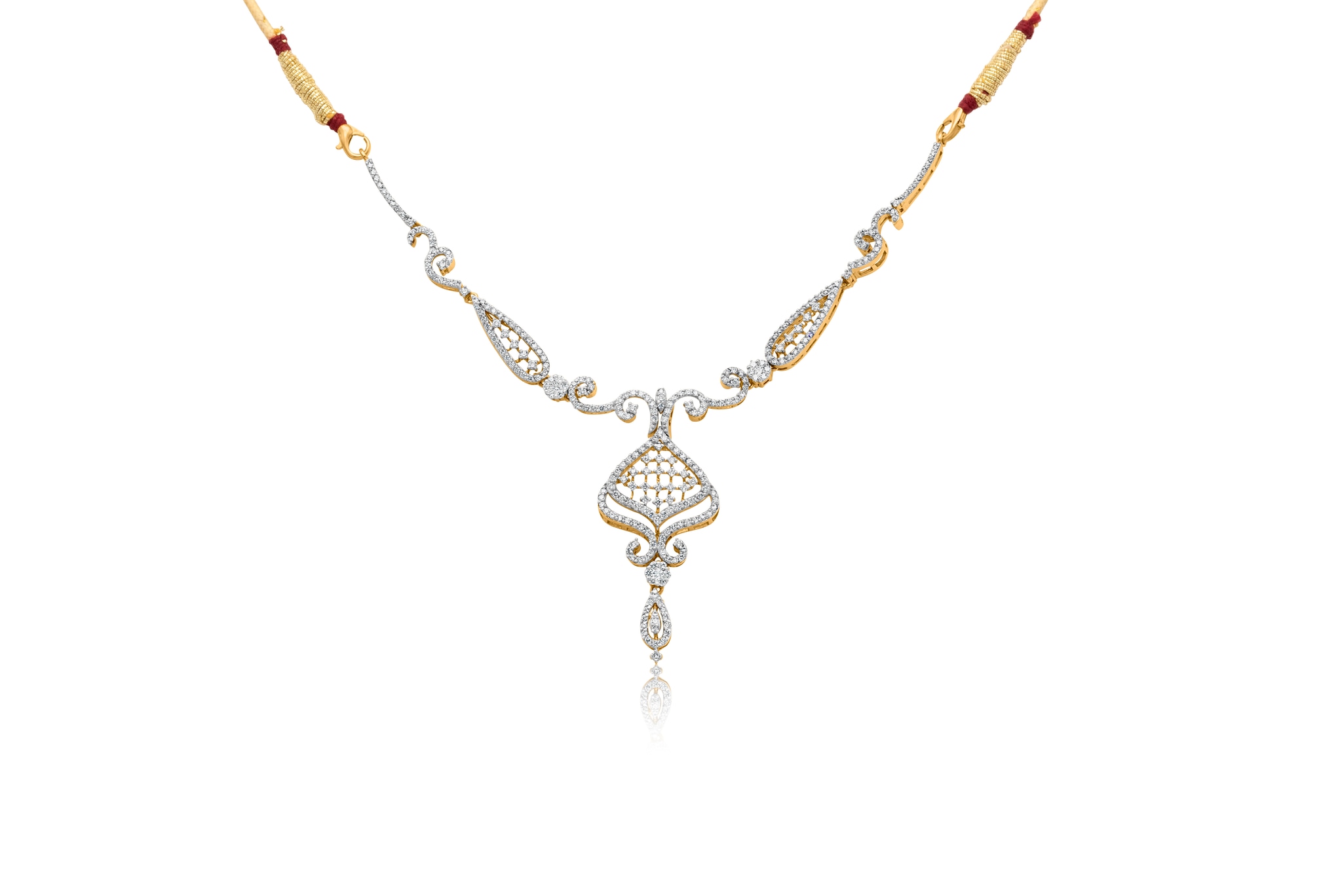 GILDED BLOOM DIAMOND NECKLACE (18K WITH NATURAL DIAMONDS)