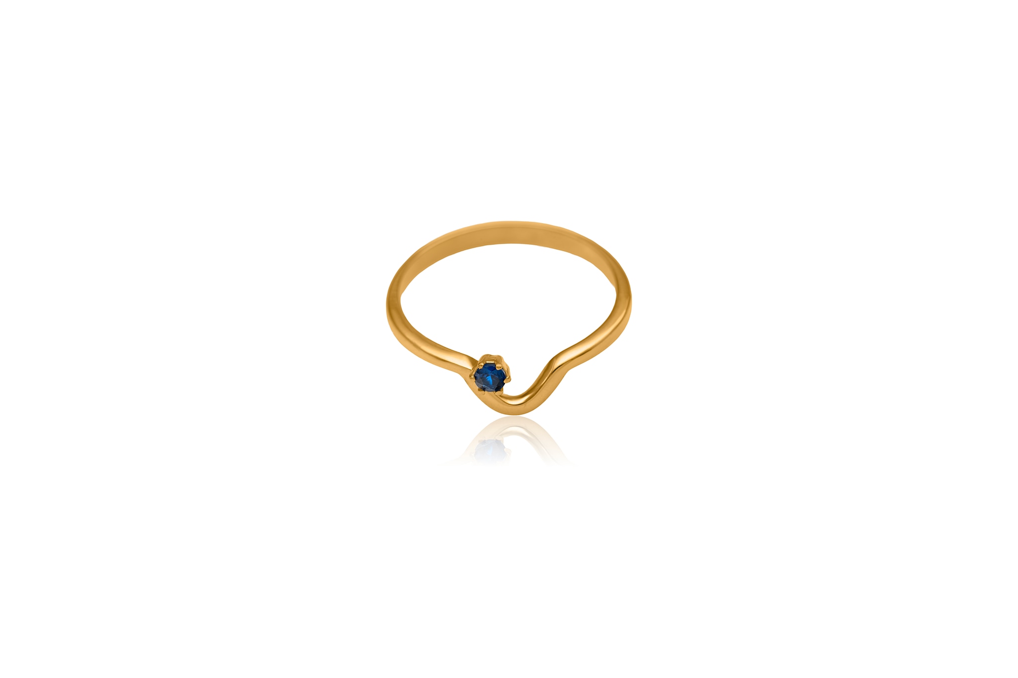 14K GOLD ROYAL BLUE RING