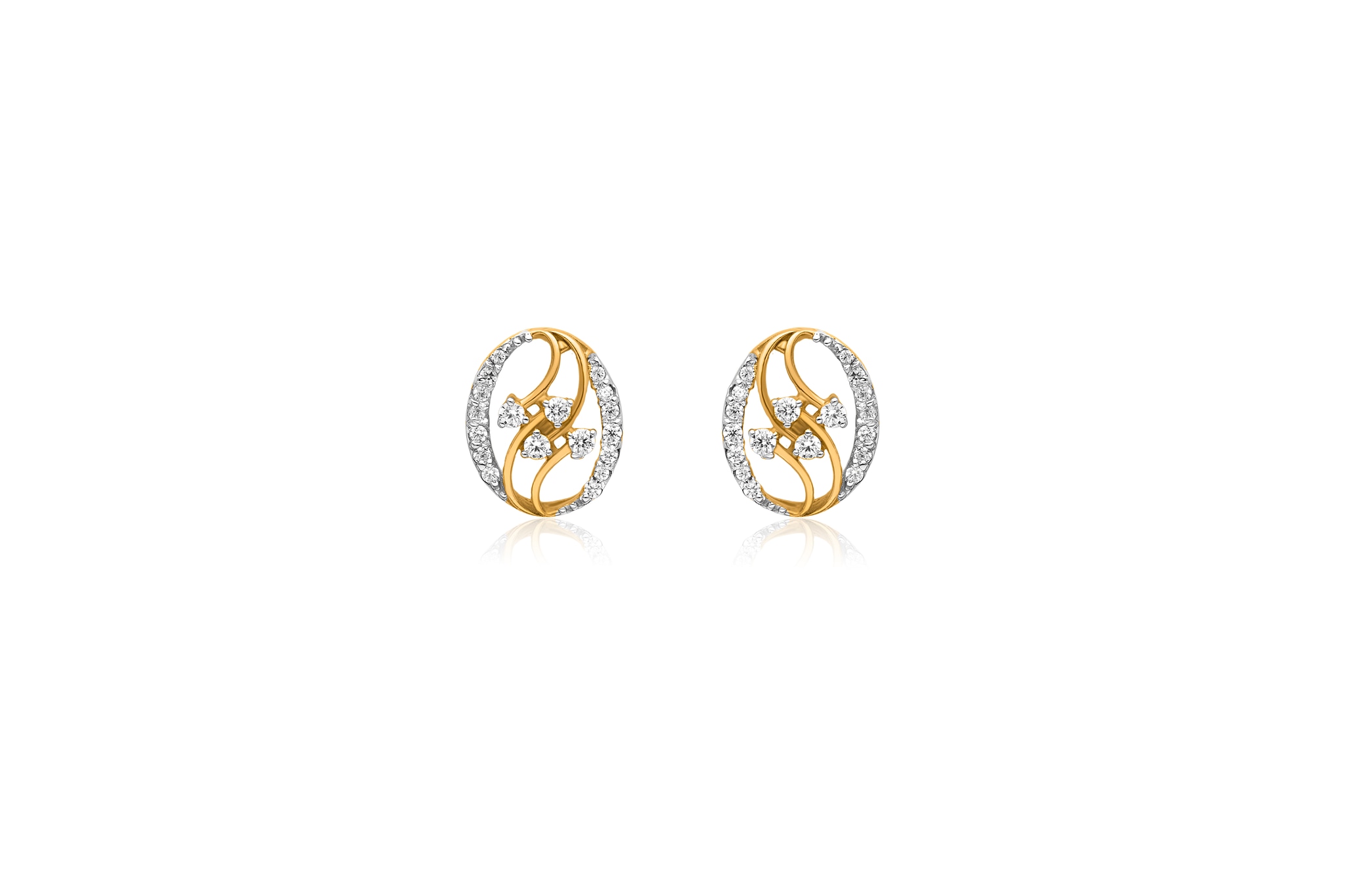 ETERNAL EMBRACE DIAMOND STUD EARRINGS (18K WITH NATURAL DIAMONDS)