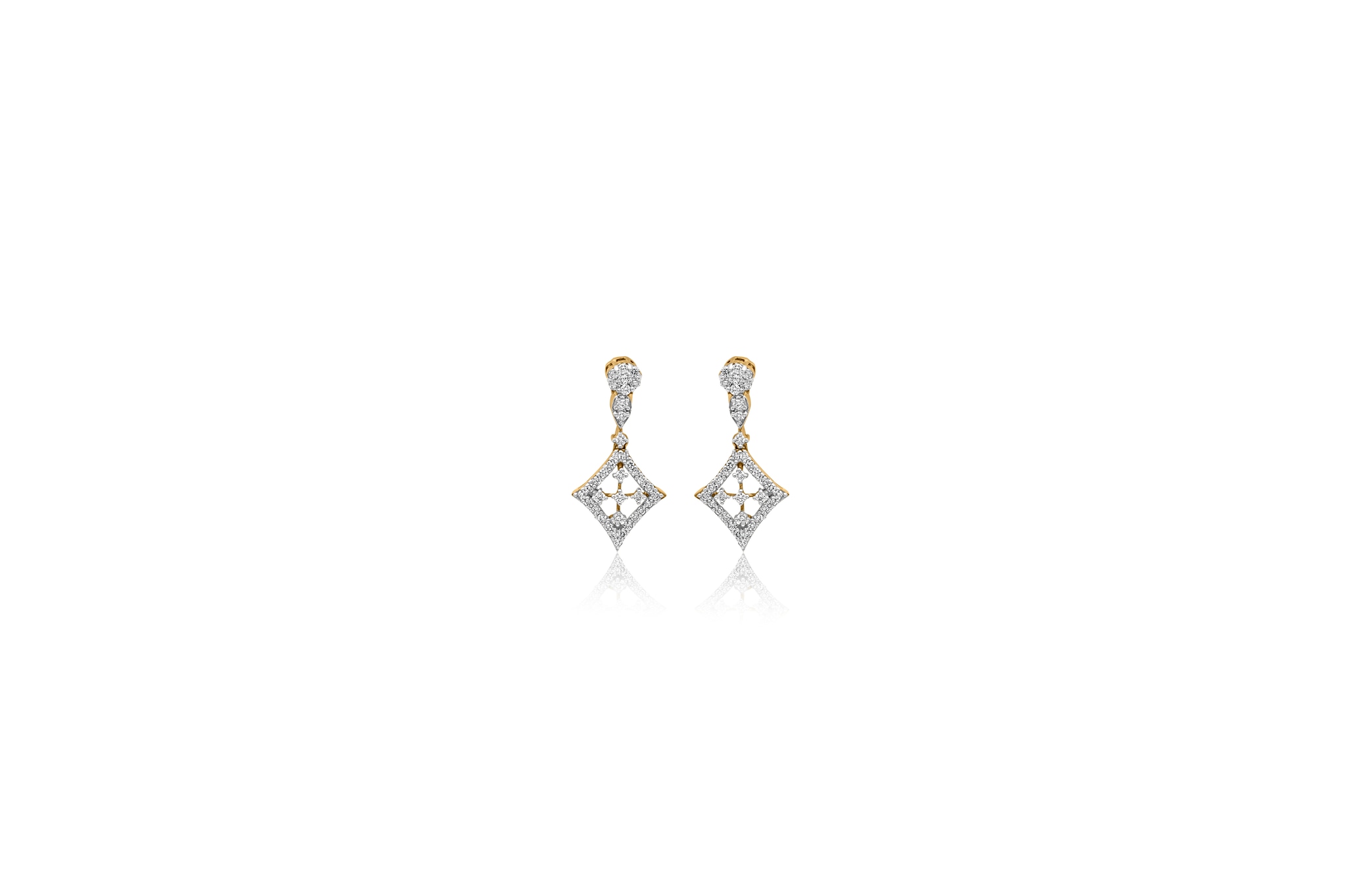 DIAMOND STAR DROP EARRINGS (18K WITH NATURAL DIAMONDS)