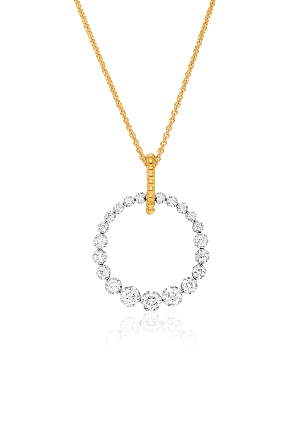 HALO DIAMOND PENDANT (18K WITH NATURAL DIAMONDS)