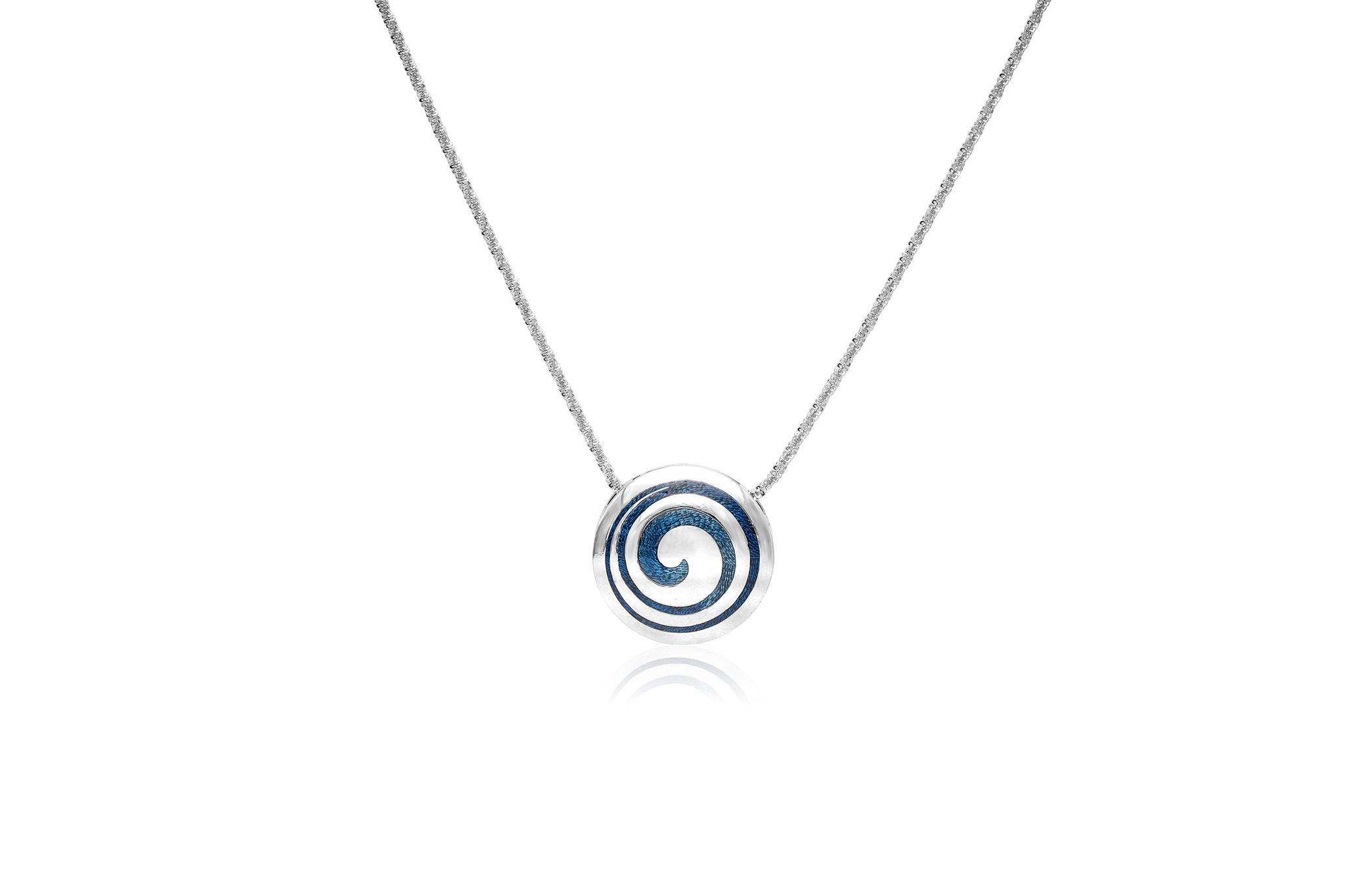 SILVER WHIRL PENDANT SET