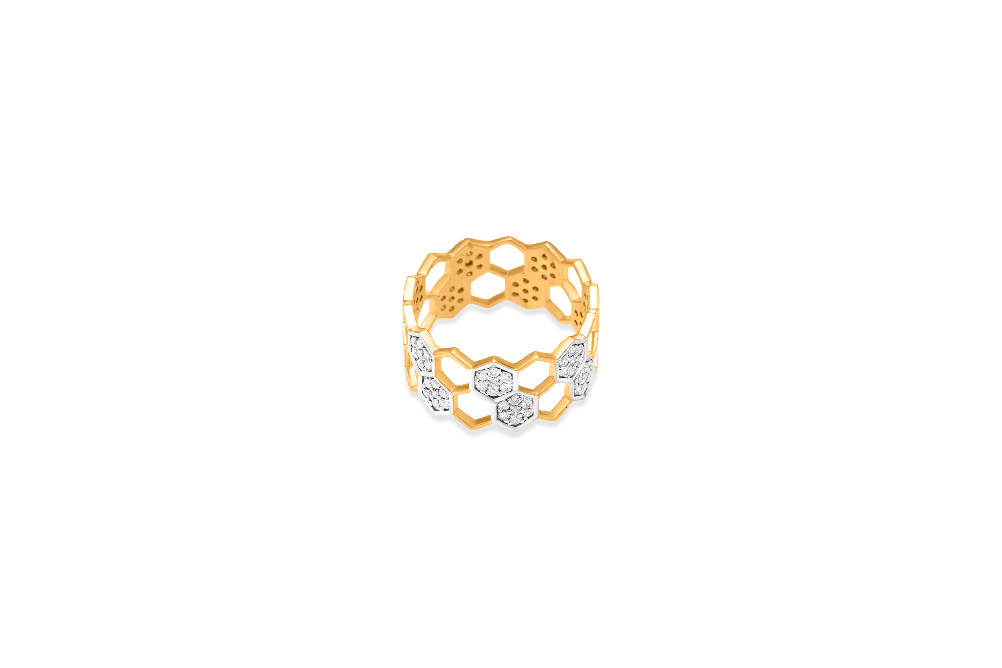 HONEYCOMB DIAMOND RING (18K WITH NATURAL DIAMONDS)