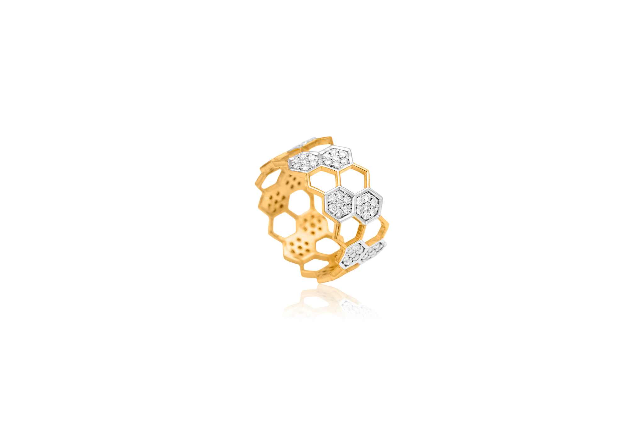 HONEYCOMB DIAMOND RING (18K WITH LAB GROWN DIAMONDS)