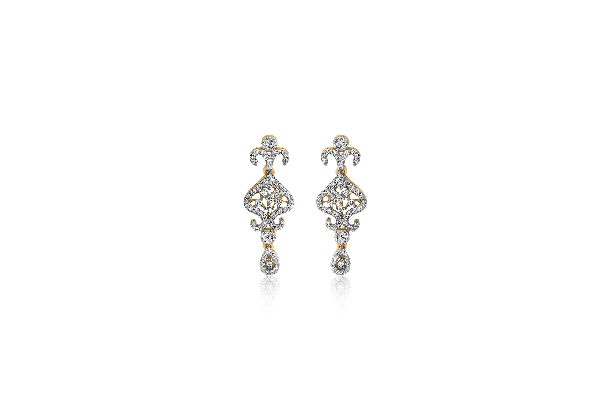 GILDED BLOOM DIAMOND EARRINGS(18K WITH NATURAL DIAMONDS)