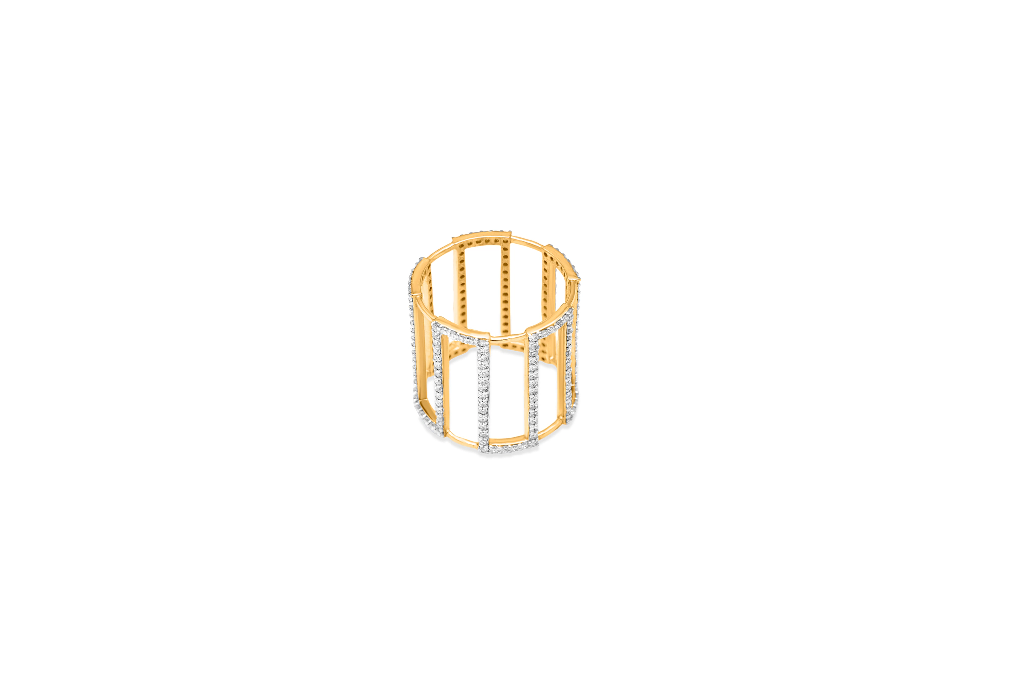 DIAMOND CAGE RING (18K WITH NATURAL DIAMONDS)