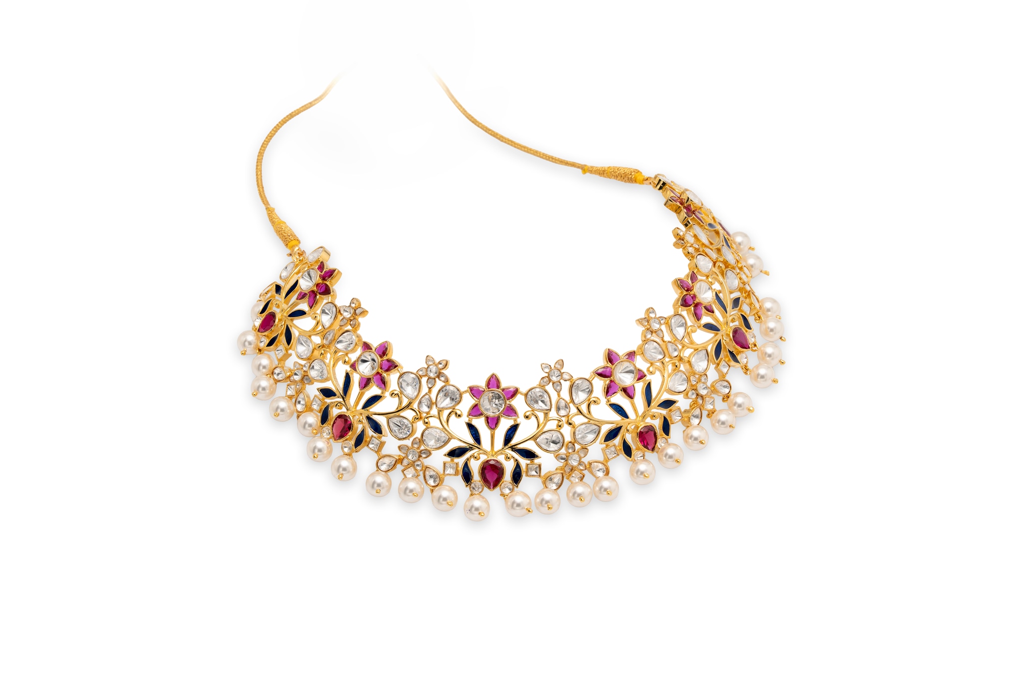 THE JEWEL BLOSSOM SILVER NECKLACE