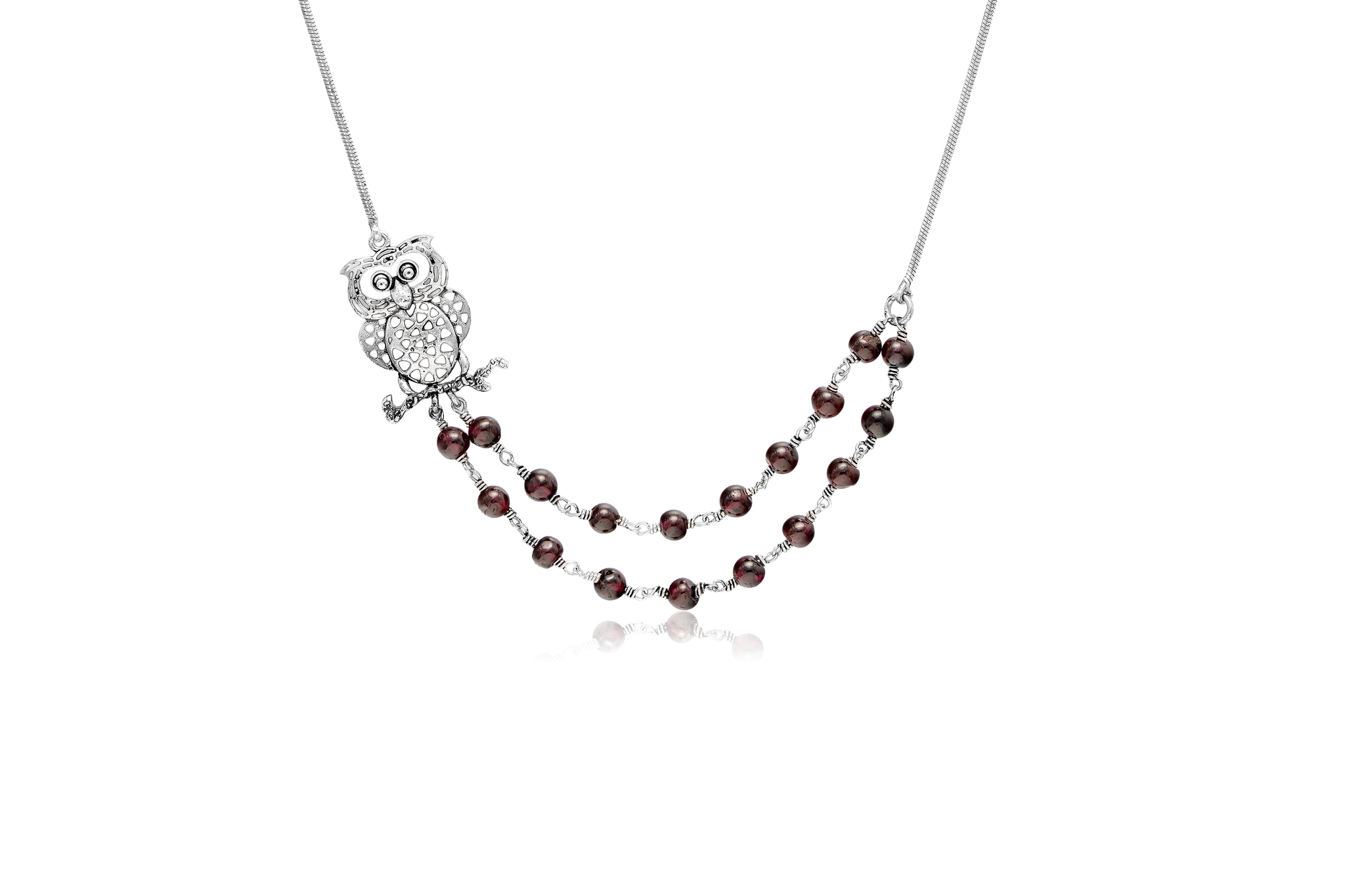 WISE CHARM SILVER NECKLACE